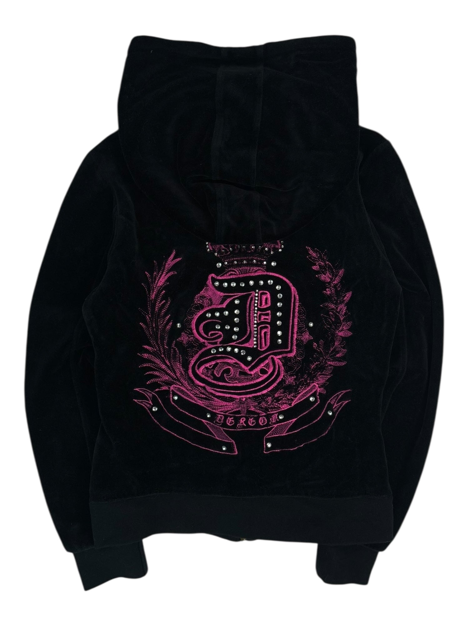 (S) Dereon Black Velour Hoodie