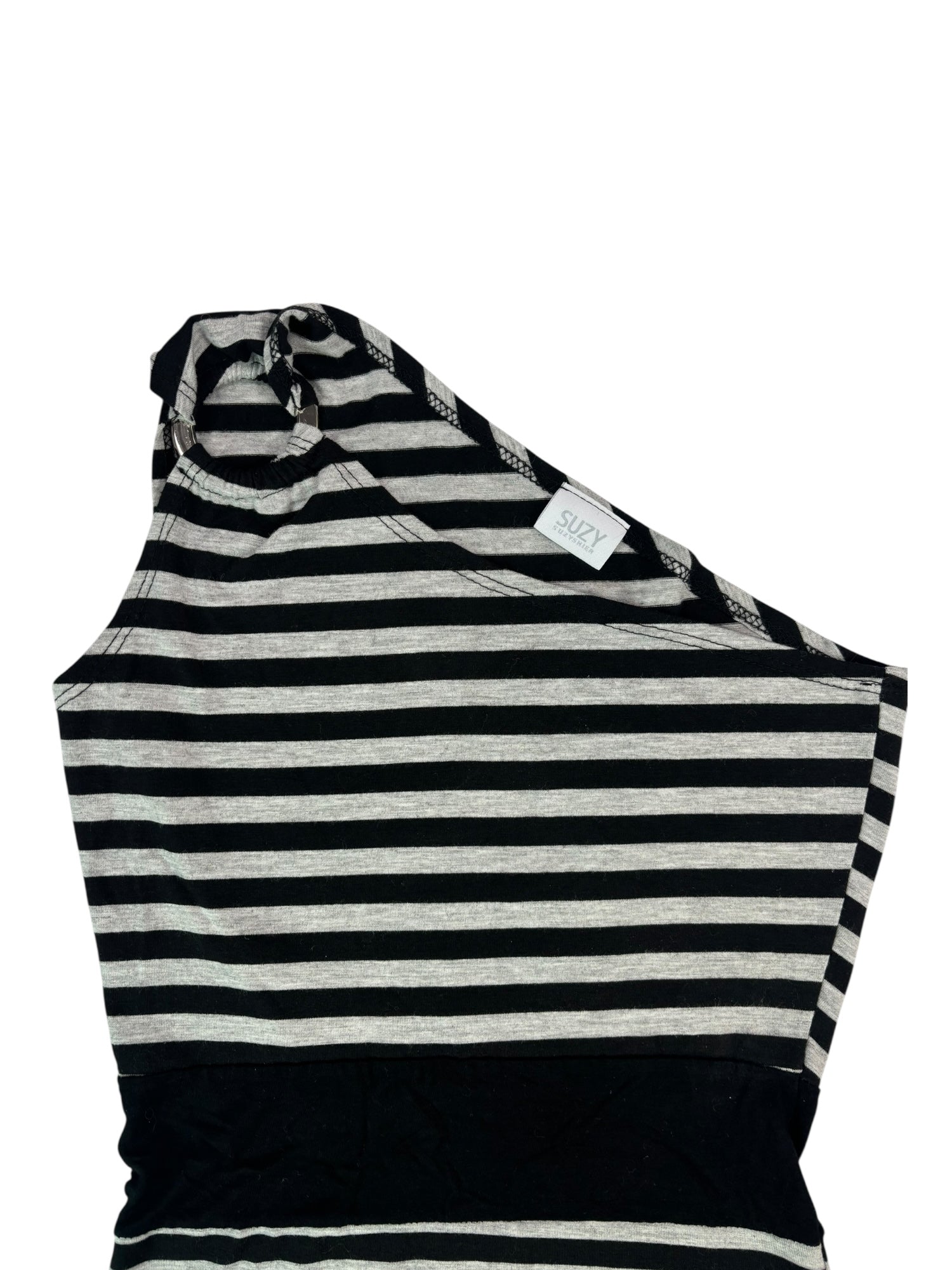 (XS) Suzy Shier Stripped One Shoulder Tank