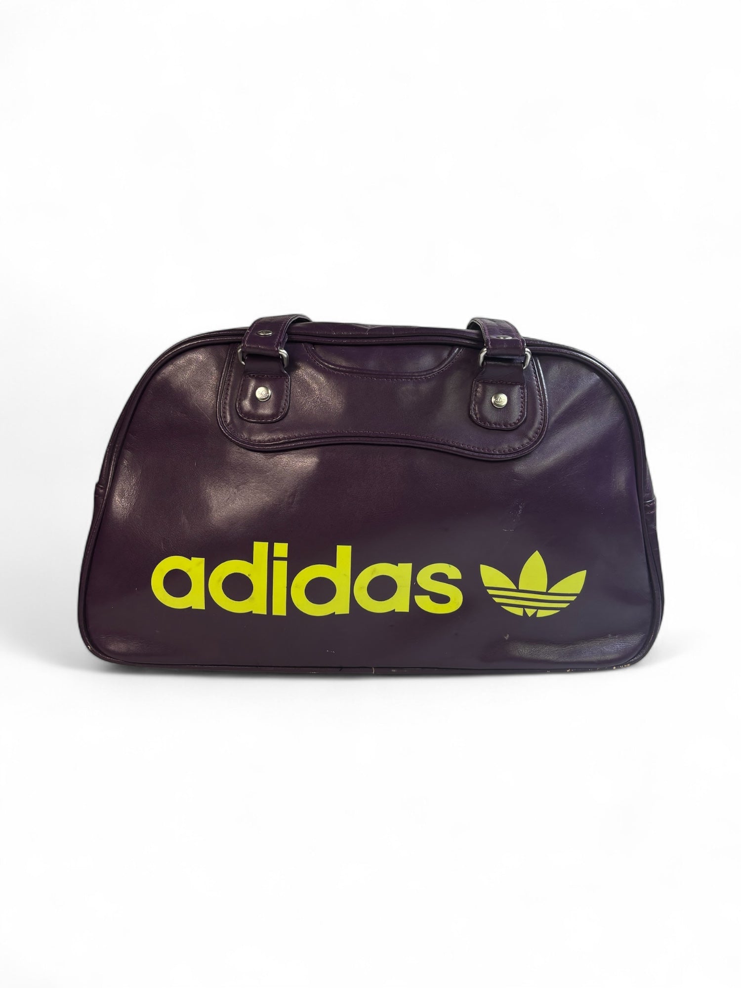 Rare Vintage Plum Adidas Pleather Mini Duffle Bag