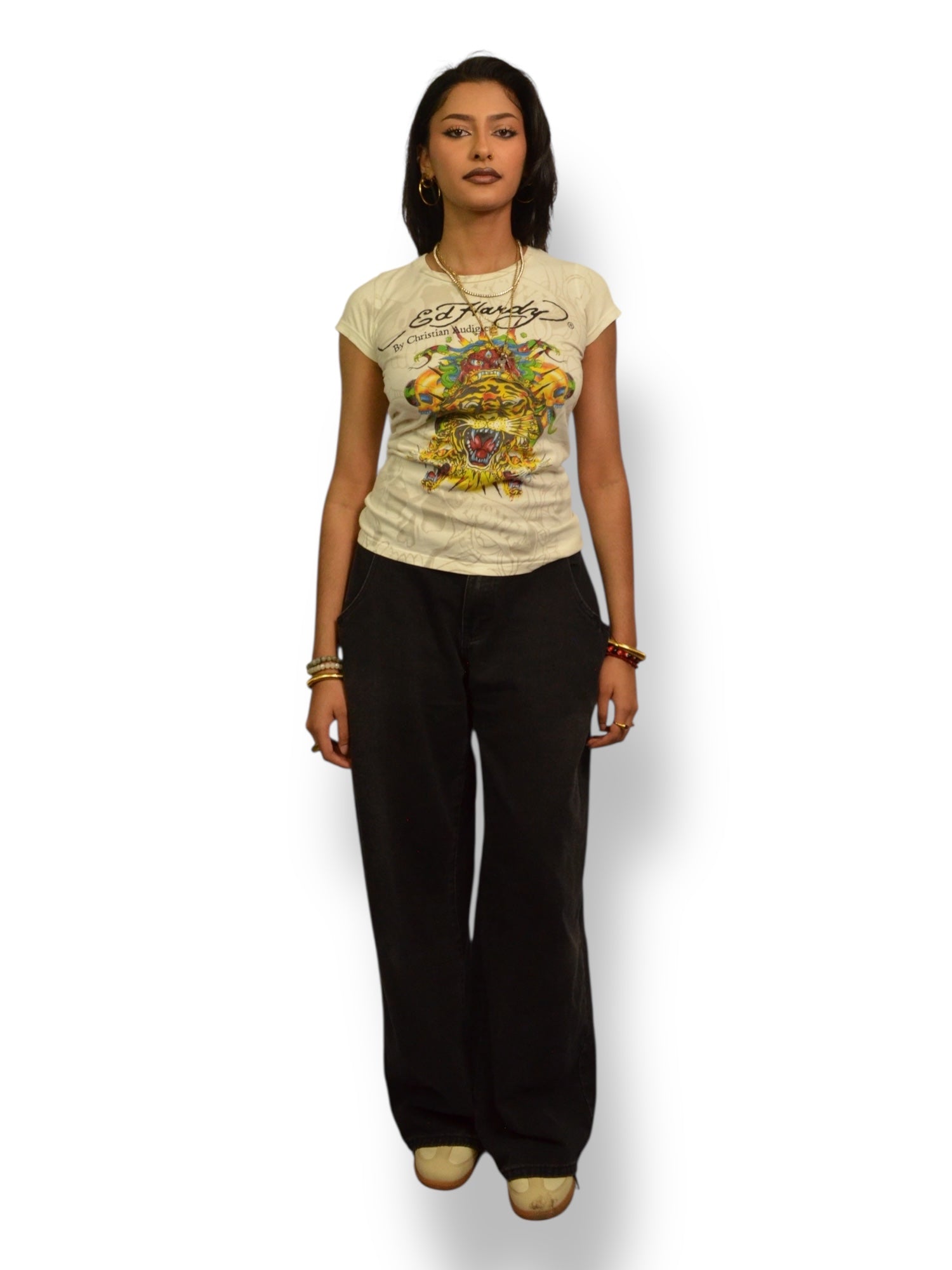 (XS) Ed Hardy Graphic Baby Tee