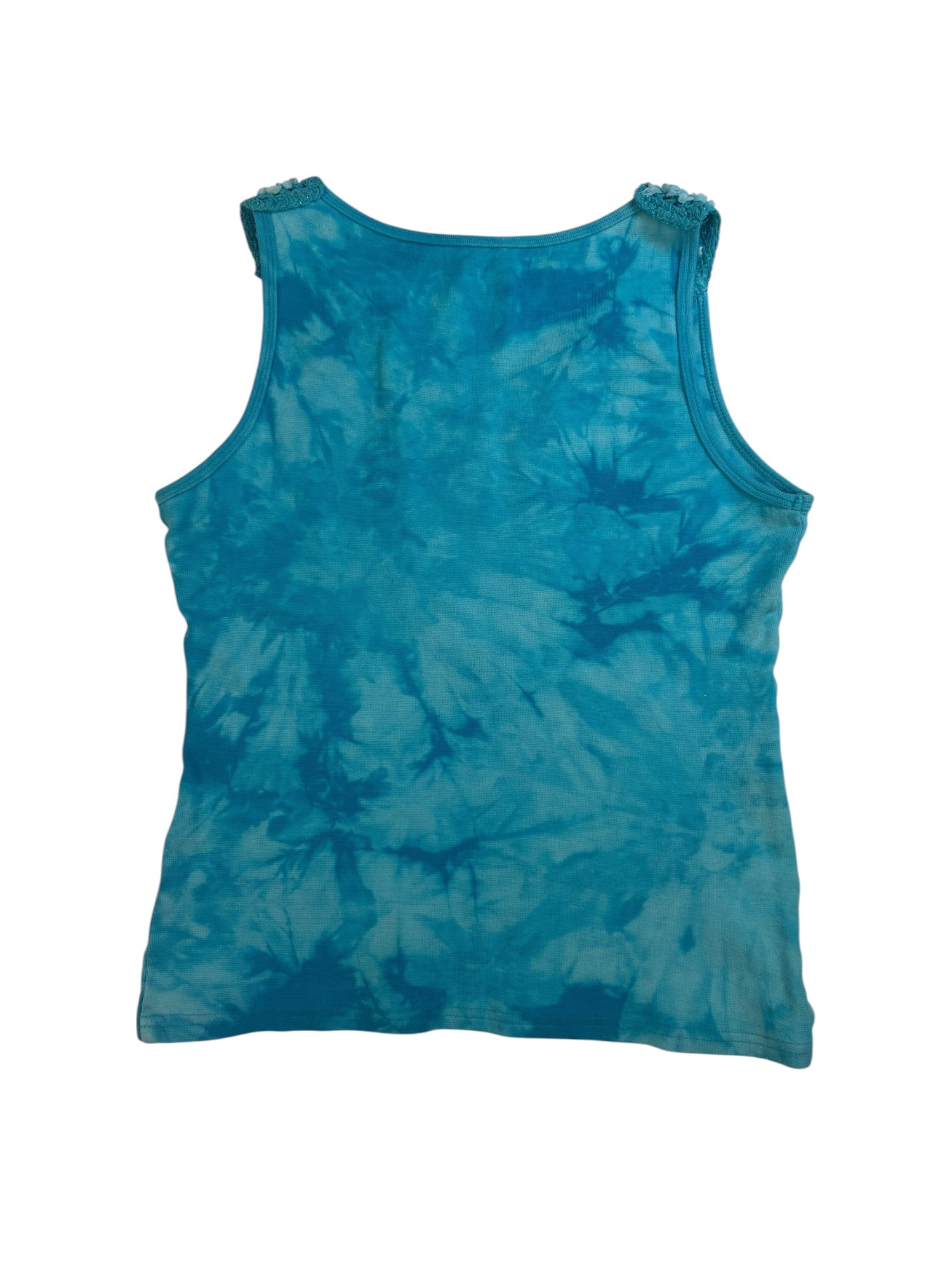 (M/L) Blue Tie Dye Playboy Tank