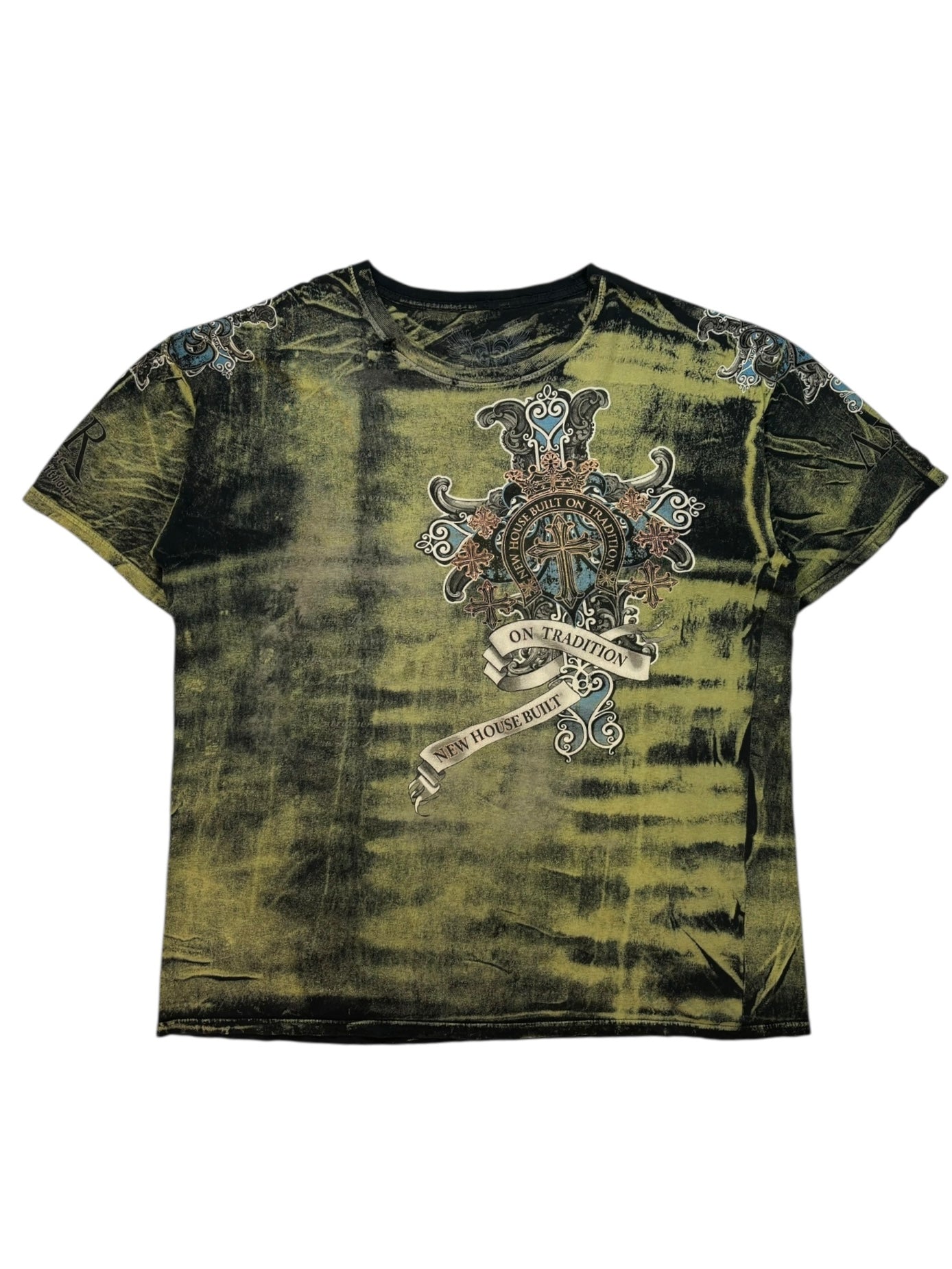 (XXL) Xzavier Green Burnout Graphic Tee