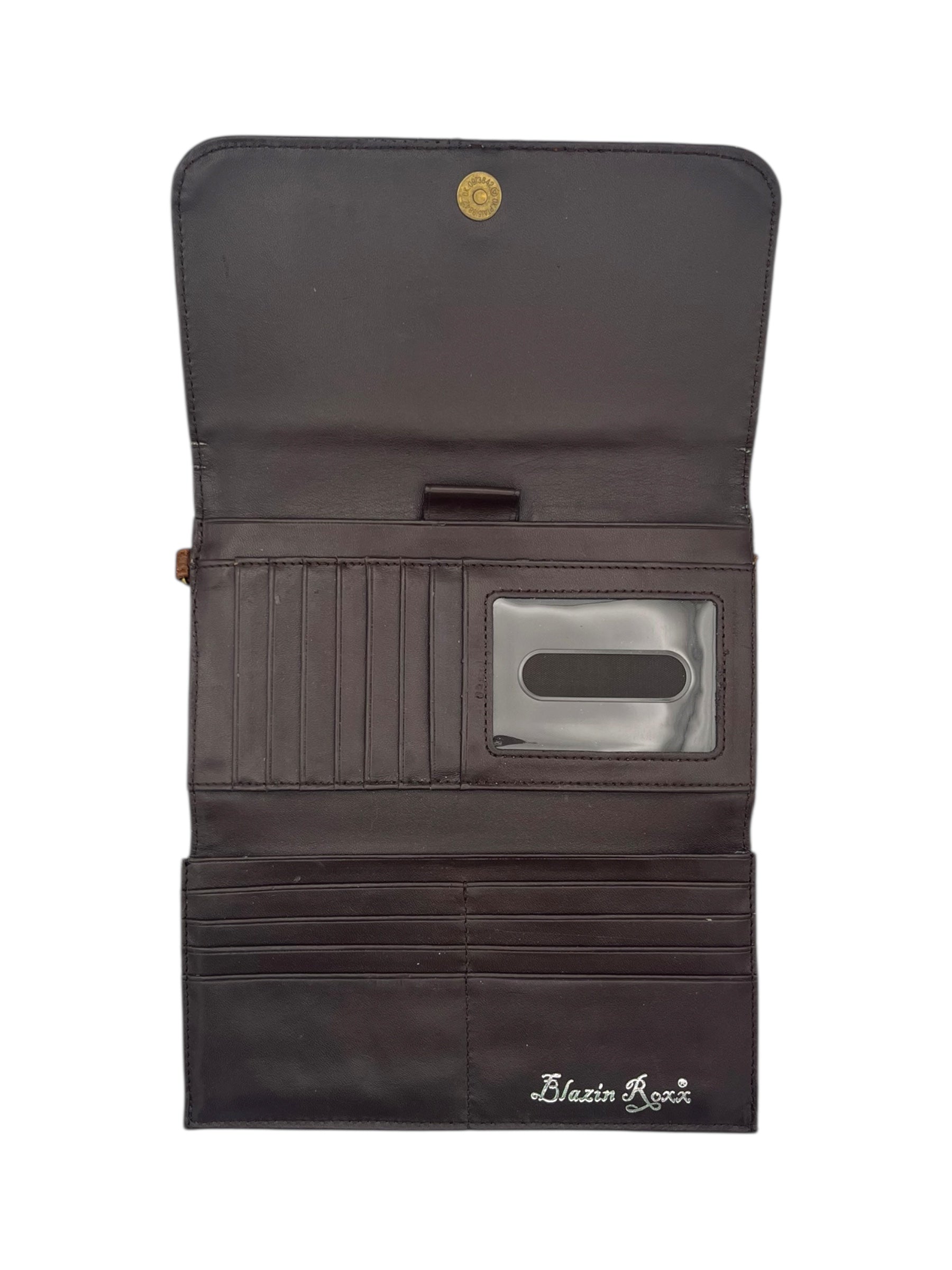 (O/S) Blazin Roxx Brown Embellished Wallet