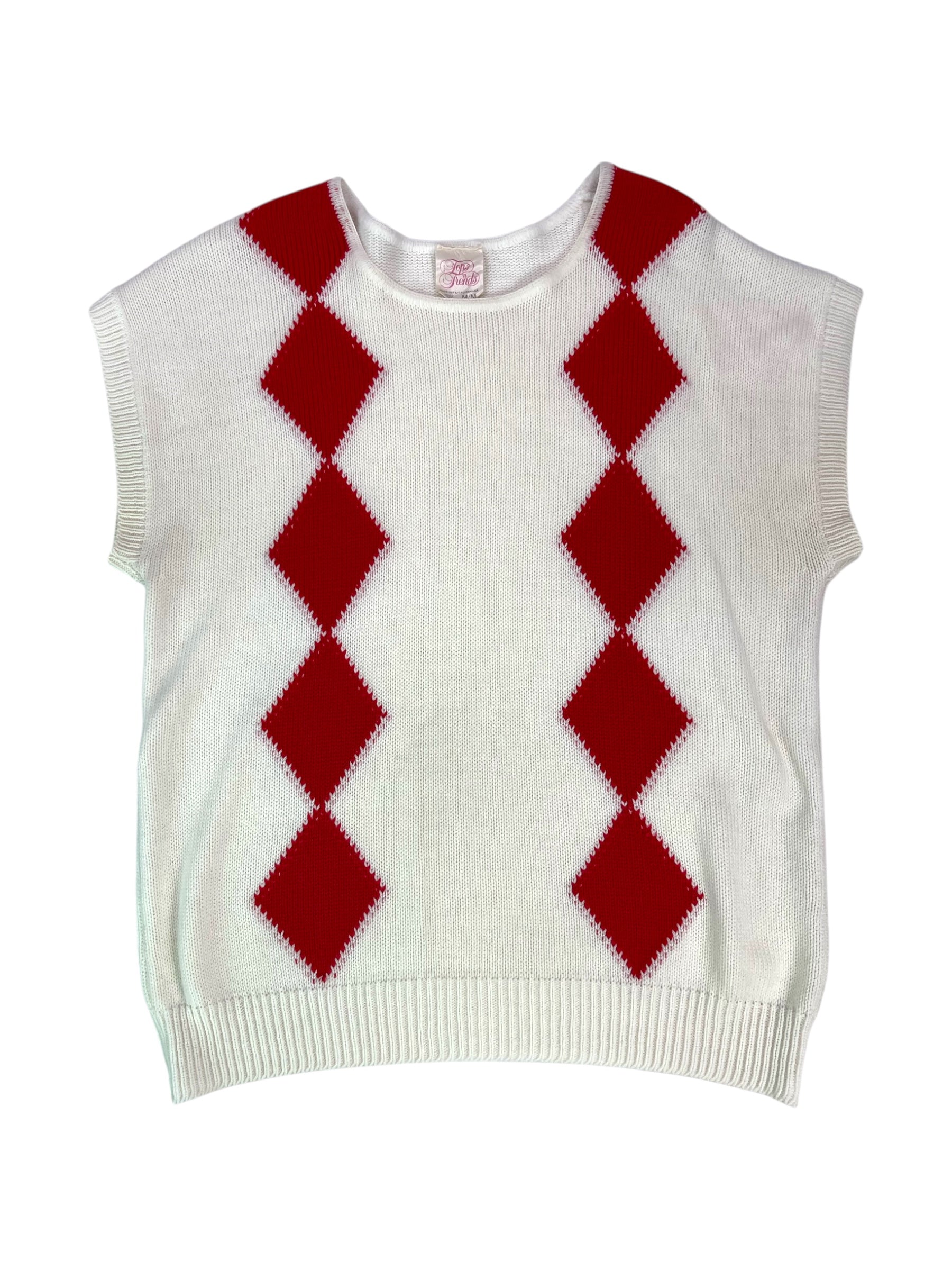 (L) Argyle Sweater Vest Vintage