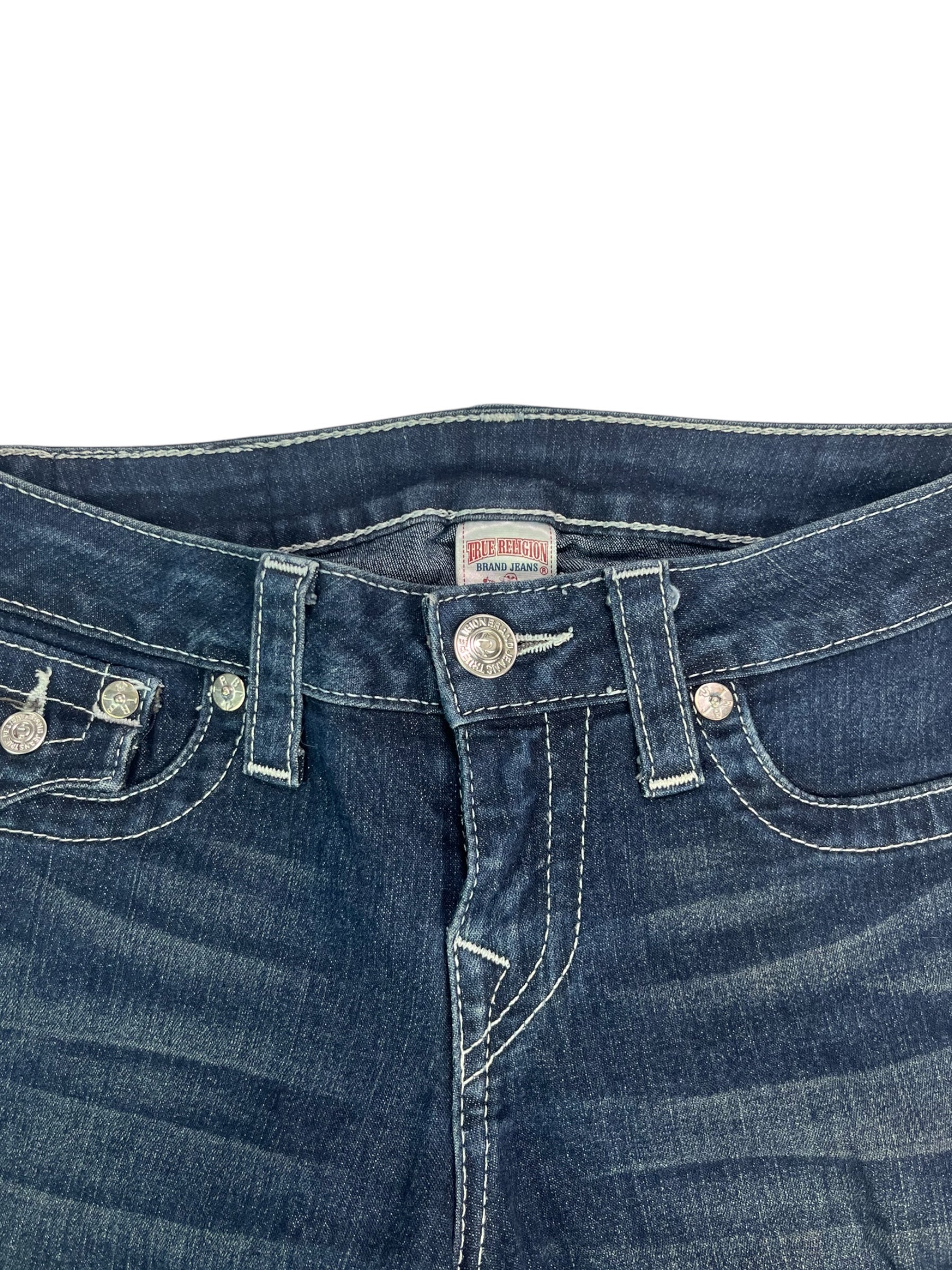 (26) True Religion Dark Wash Skinny Jeans