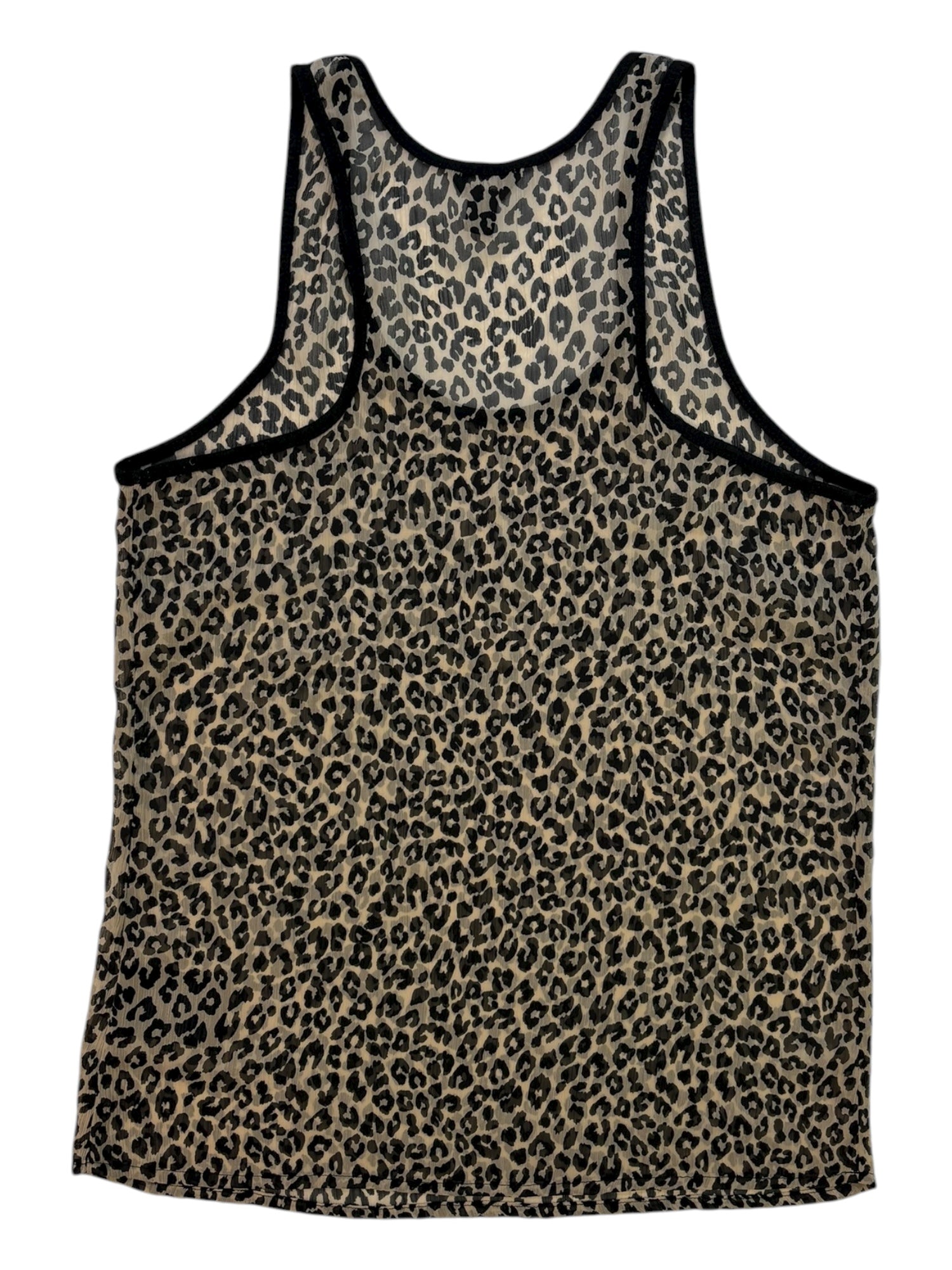 (XS) Vintage Guess Cheetah Print Sheer Tank