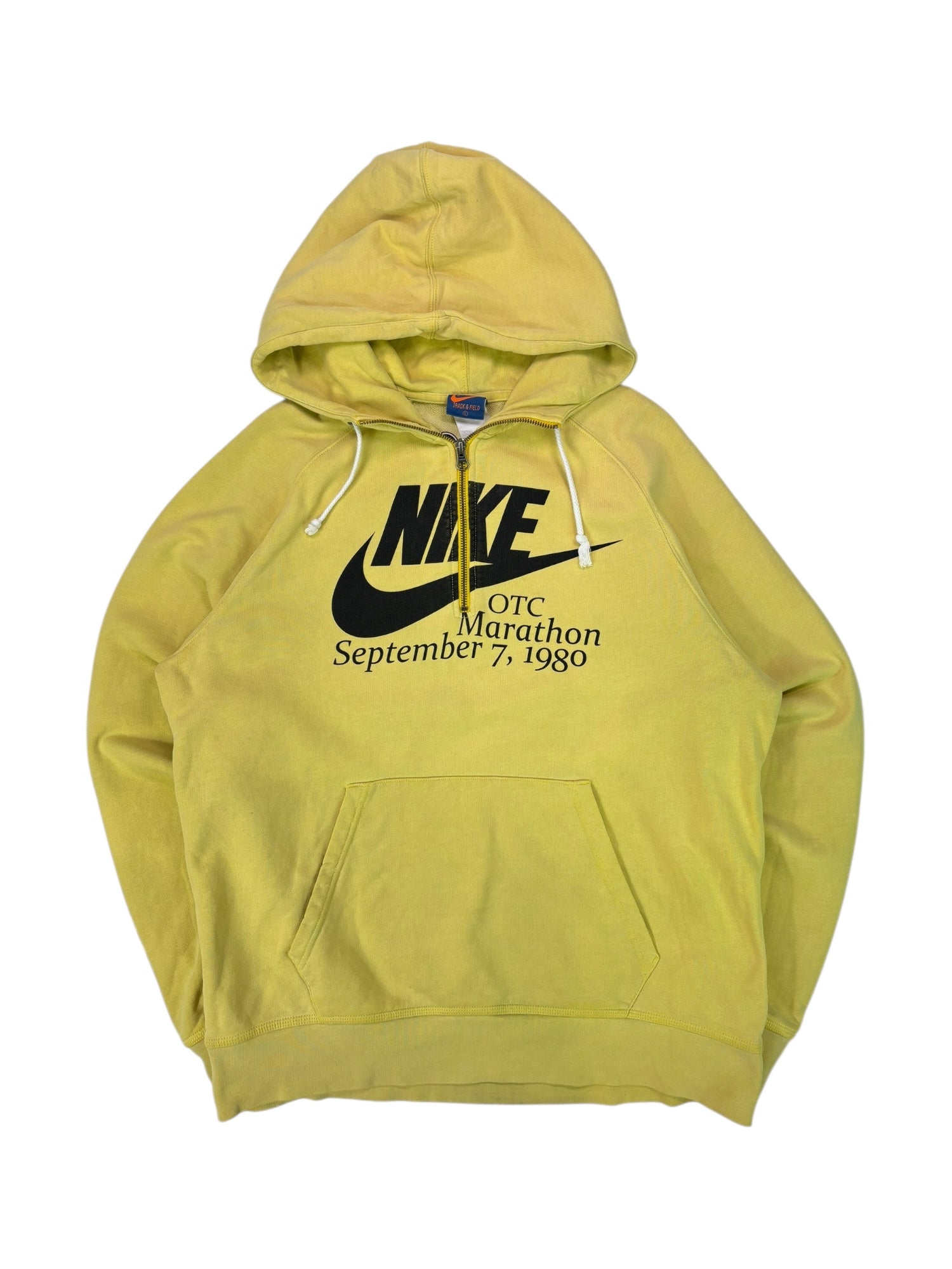 (L) Butter Yellow NIKE Quarter Zip Hoodie