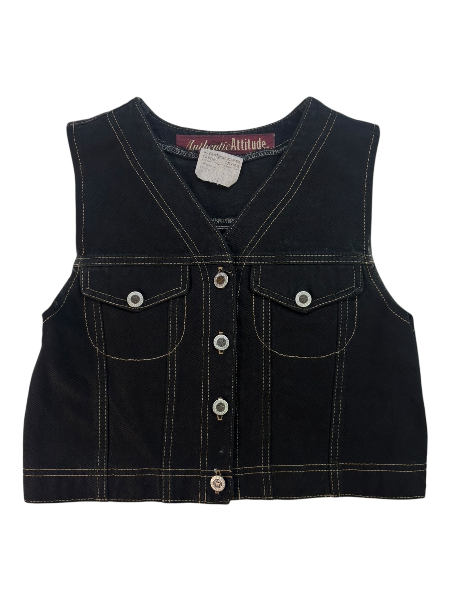(S) Authentic Attitude Denim Vest