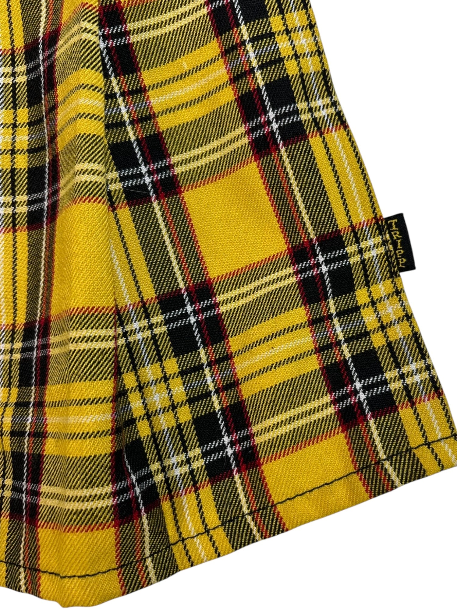 (XL) TRIPP nyc Pleated Yellow Mini Skirt