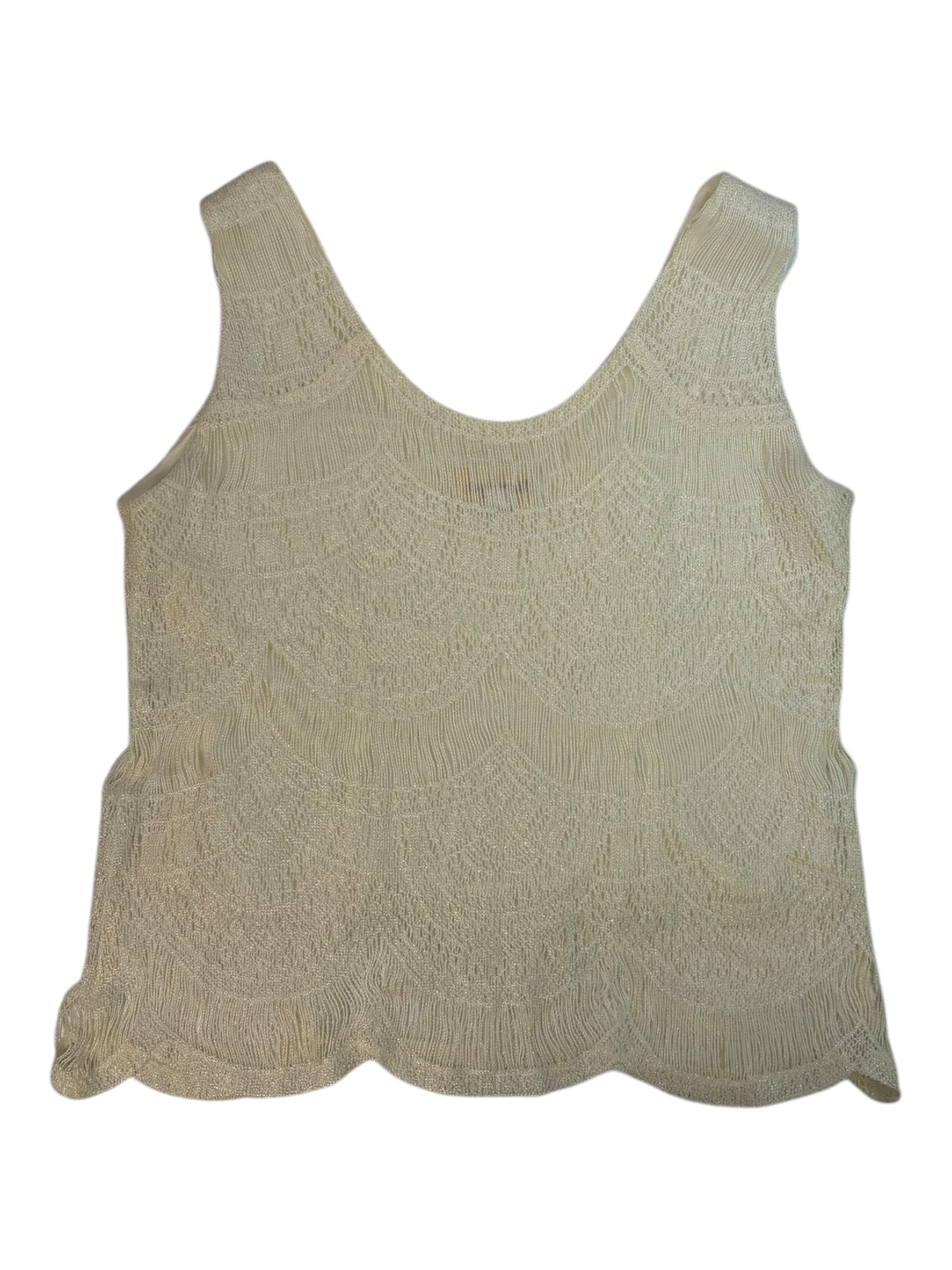 (M) Vintage Damianou Fringe Blouse