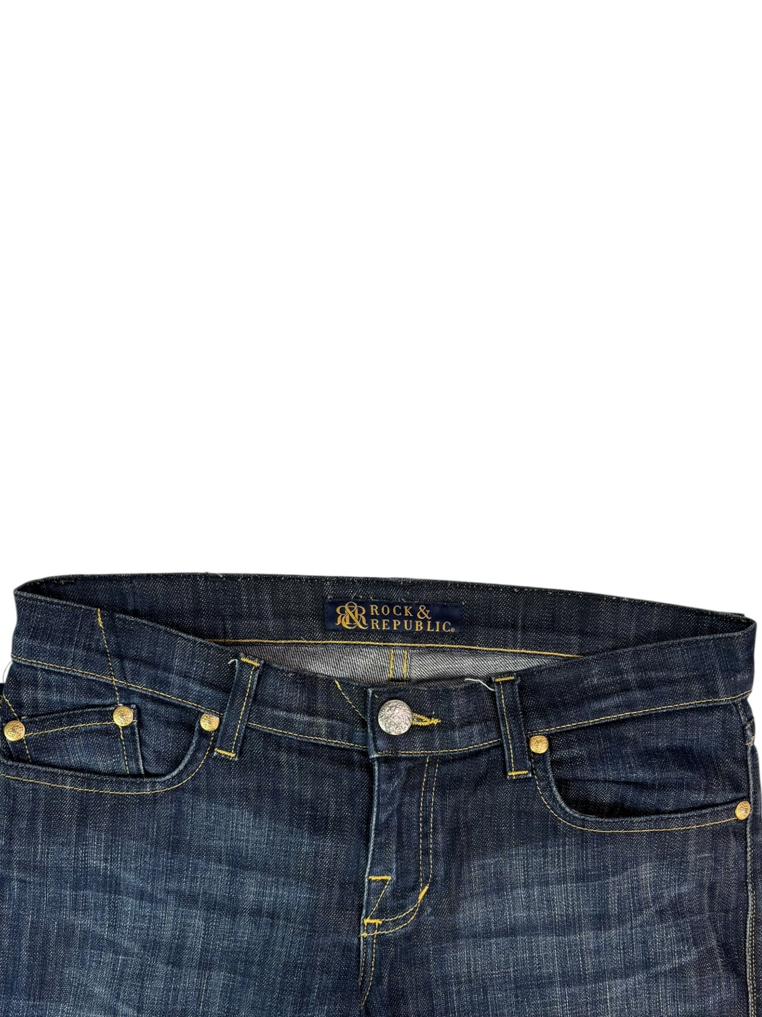 (30) Rock & Republic Embroidered Pocket Denim