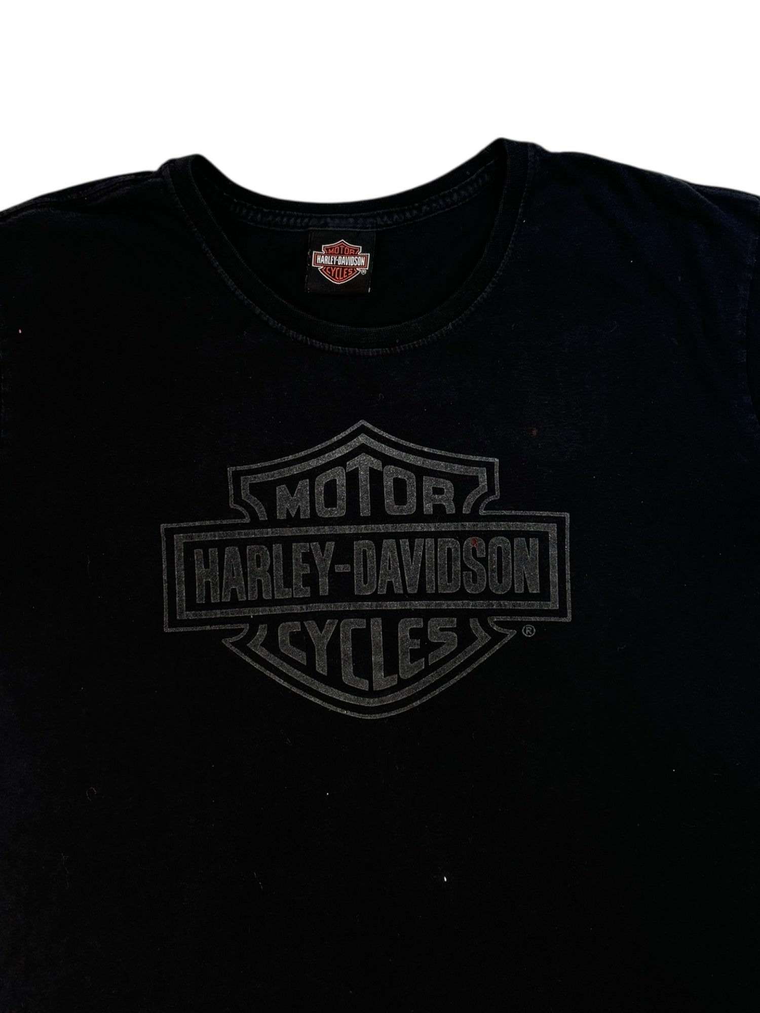 (L) Harley Davidson Felt Logo Tee