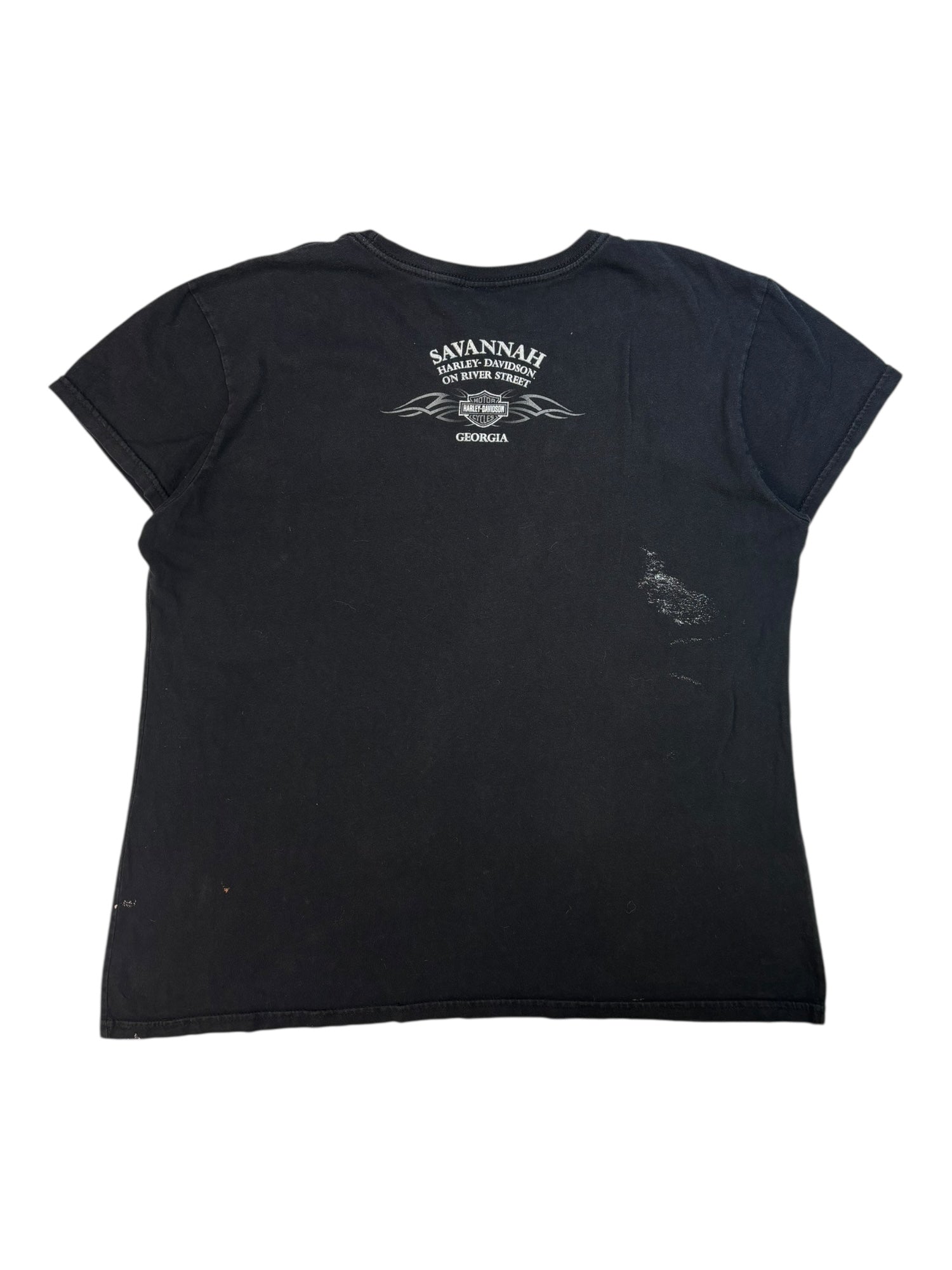 (L) Harley Davidson Felt Logo Tee