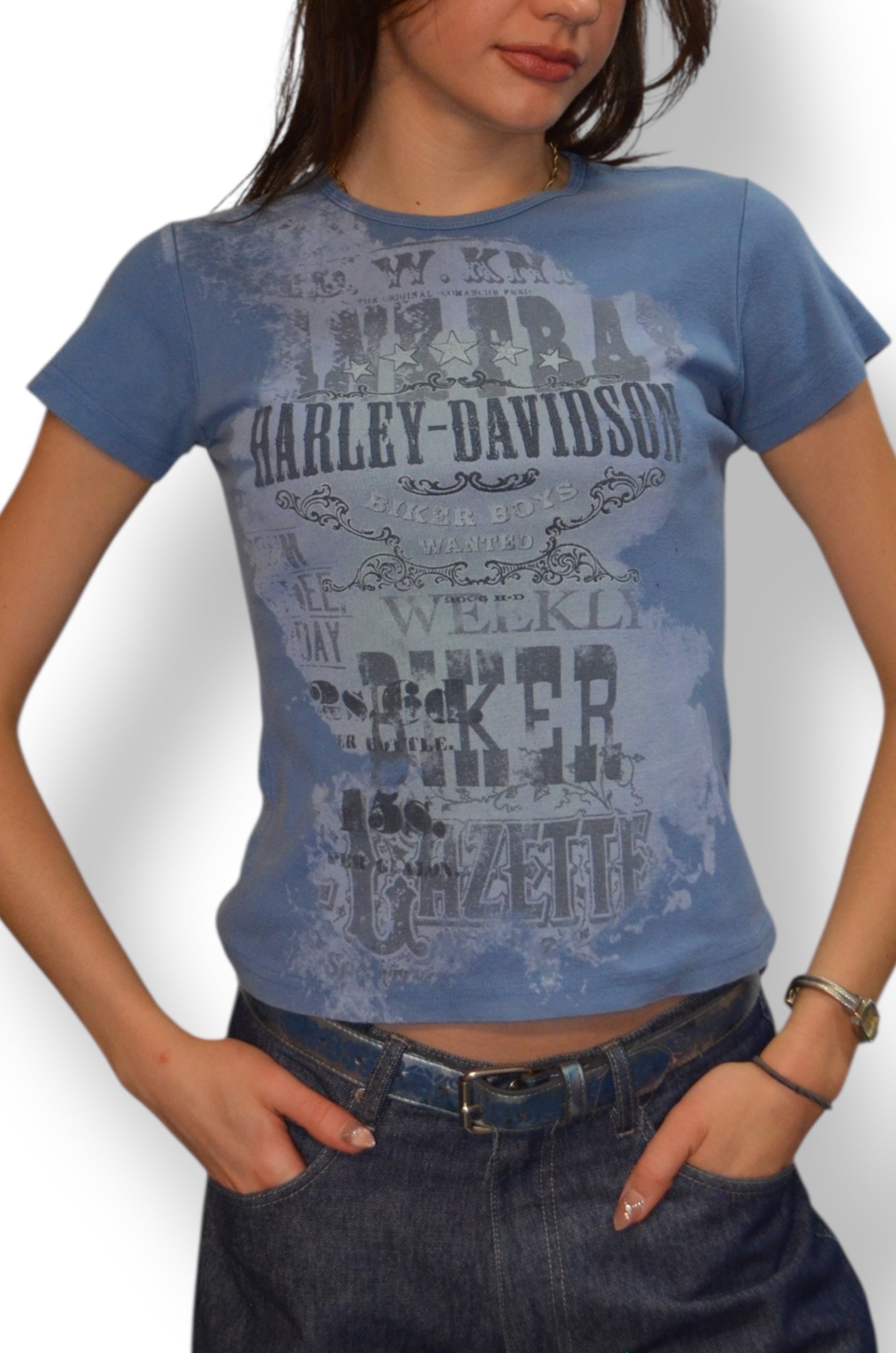 (L) Biker Boys Wanted Harley Davidson Tee