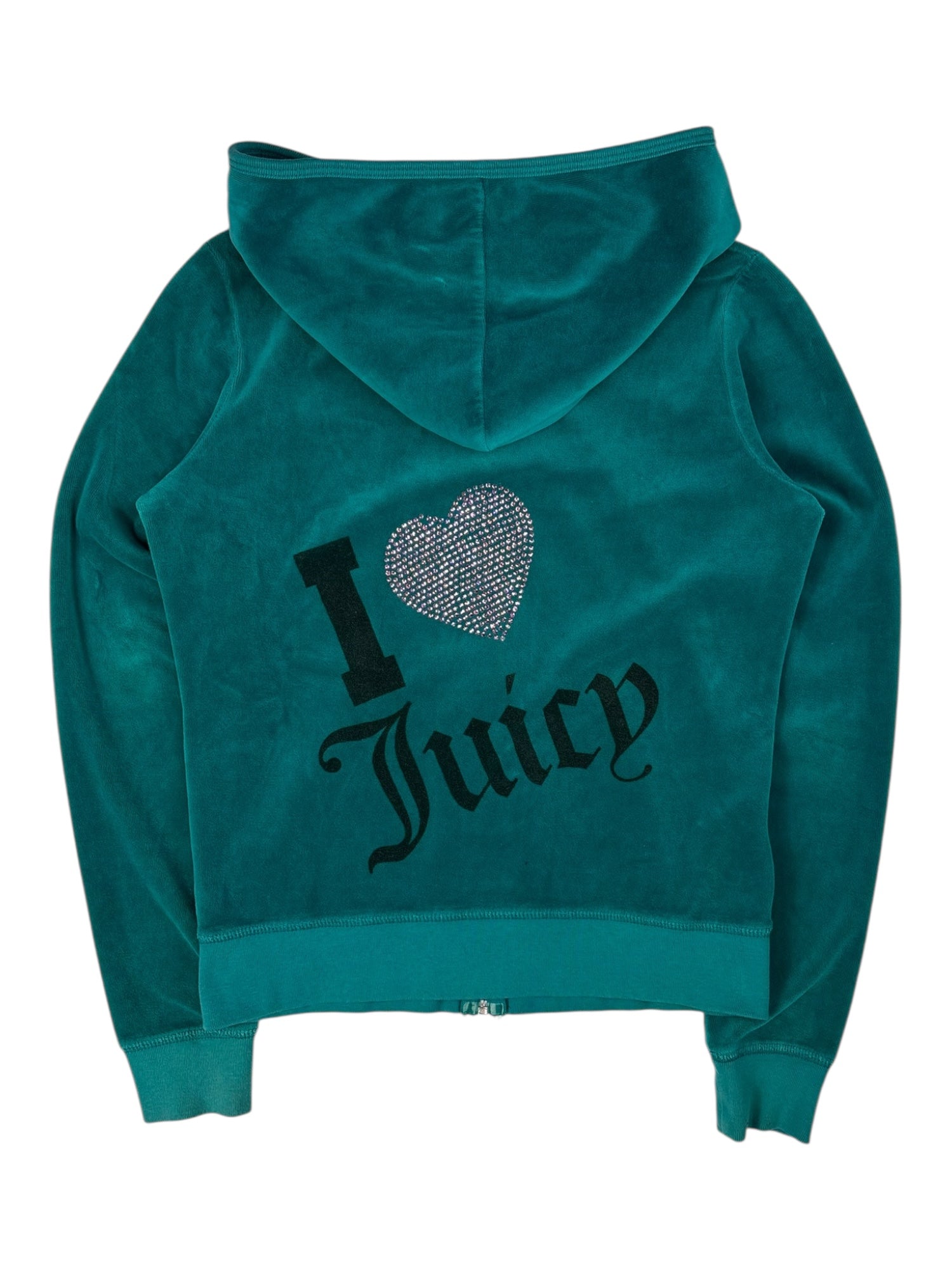 (L) I <3 JUICY Teal Juicy Couture Velour Top
