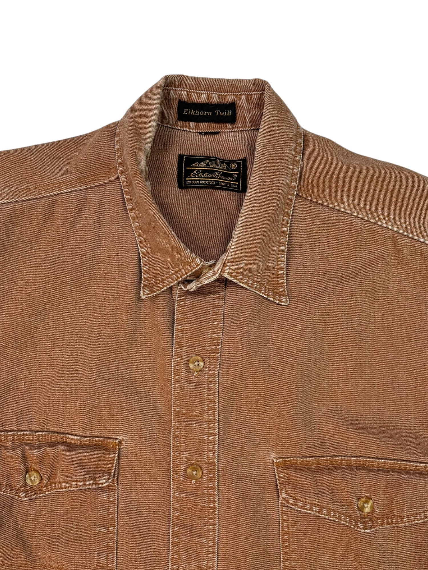 (L) Tan Eddie Bauer Button Down