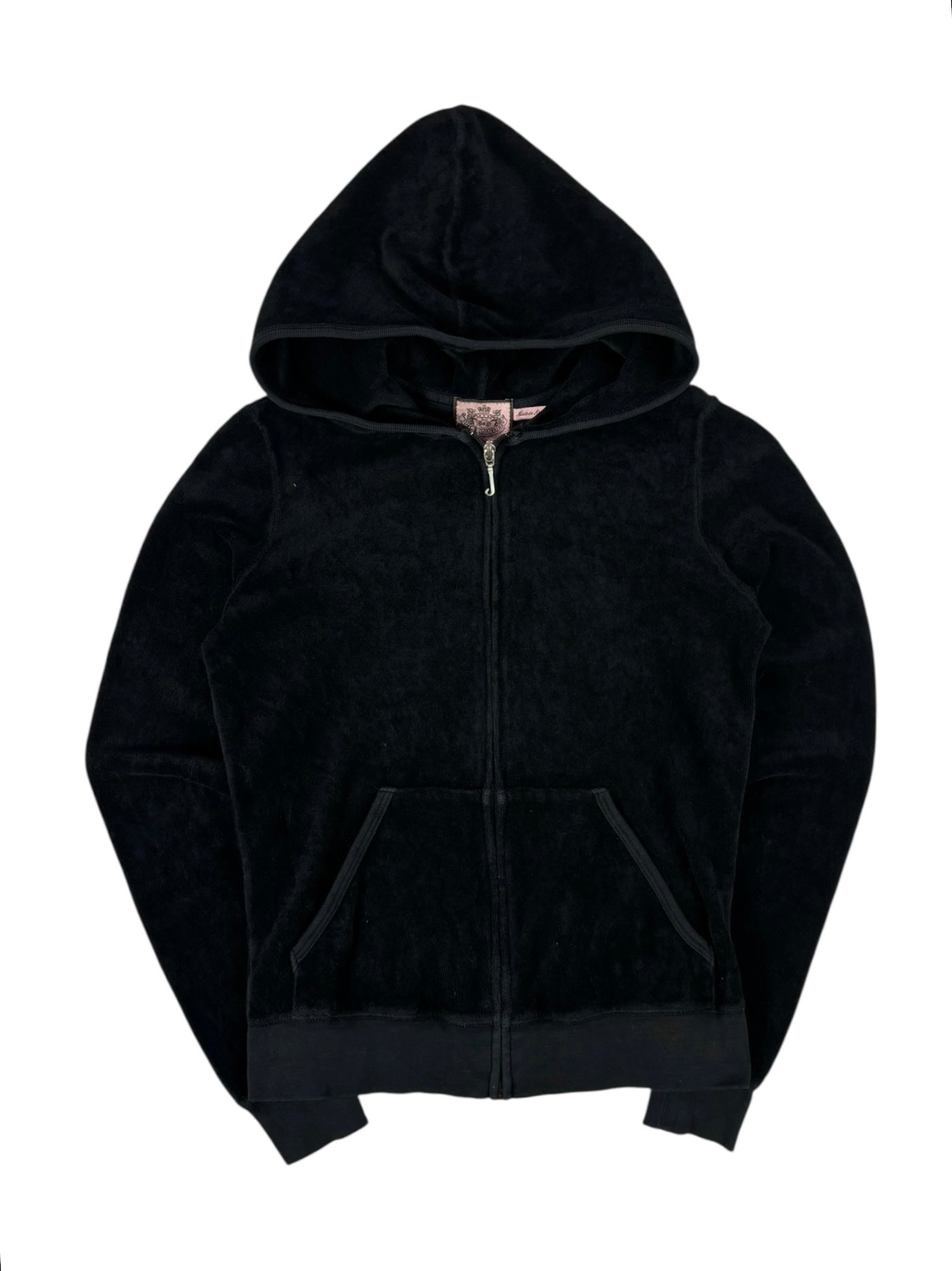 (S) Black Terry-cloth Juicy Couture Zip up Hoodie