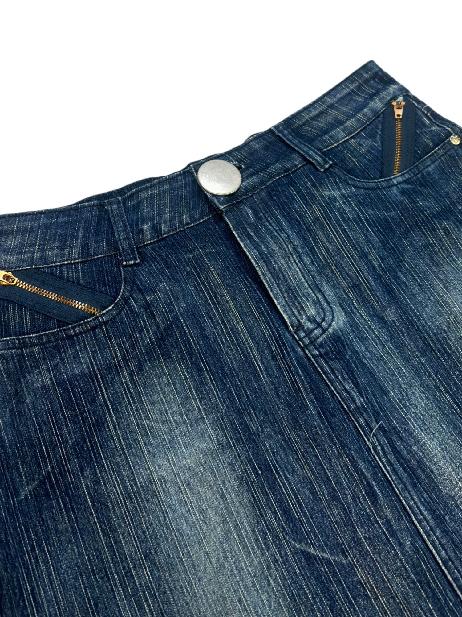 (32) EAGAME Denim Midi Skirt