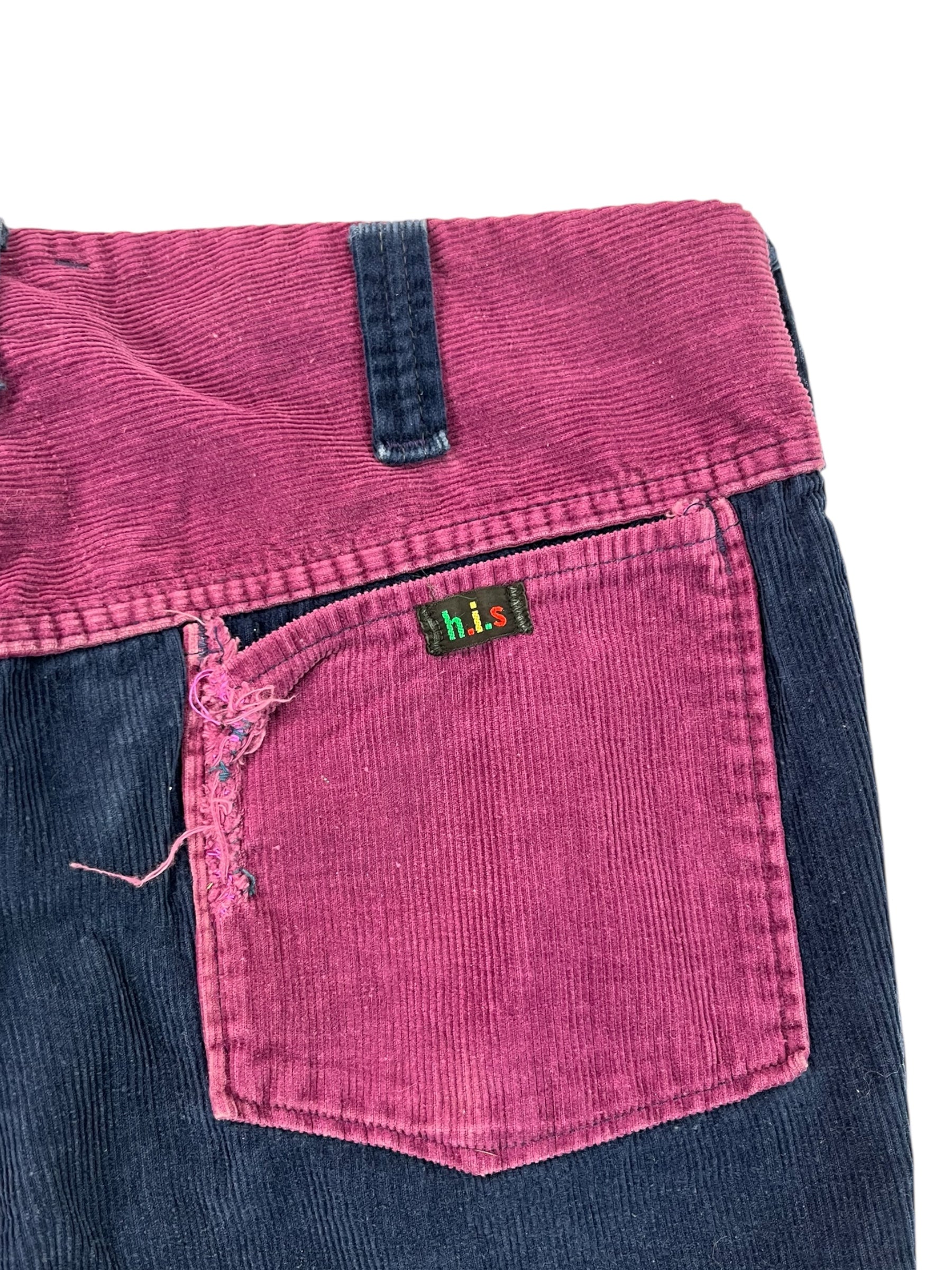(31) Purple and Blue Corduroy Flare Pants