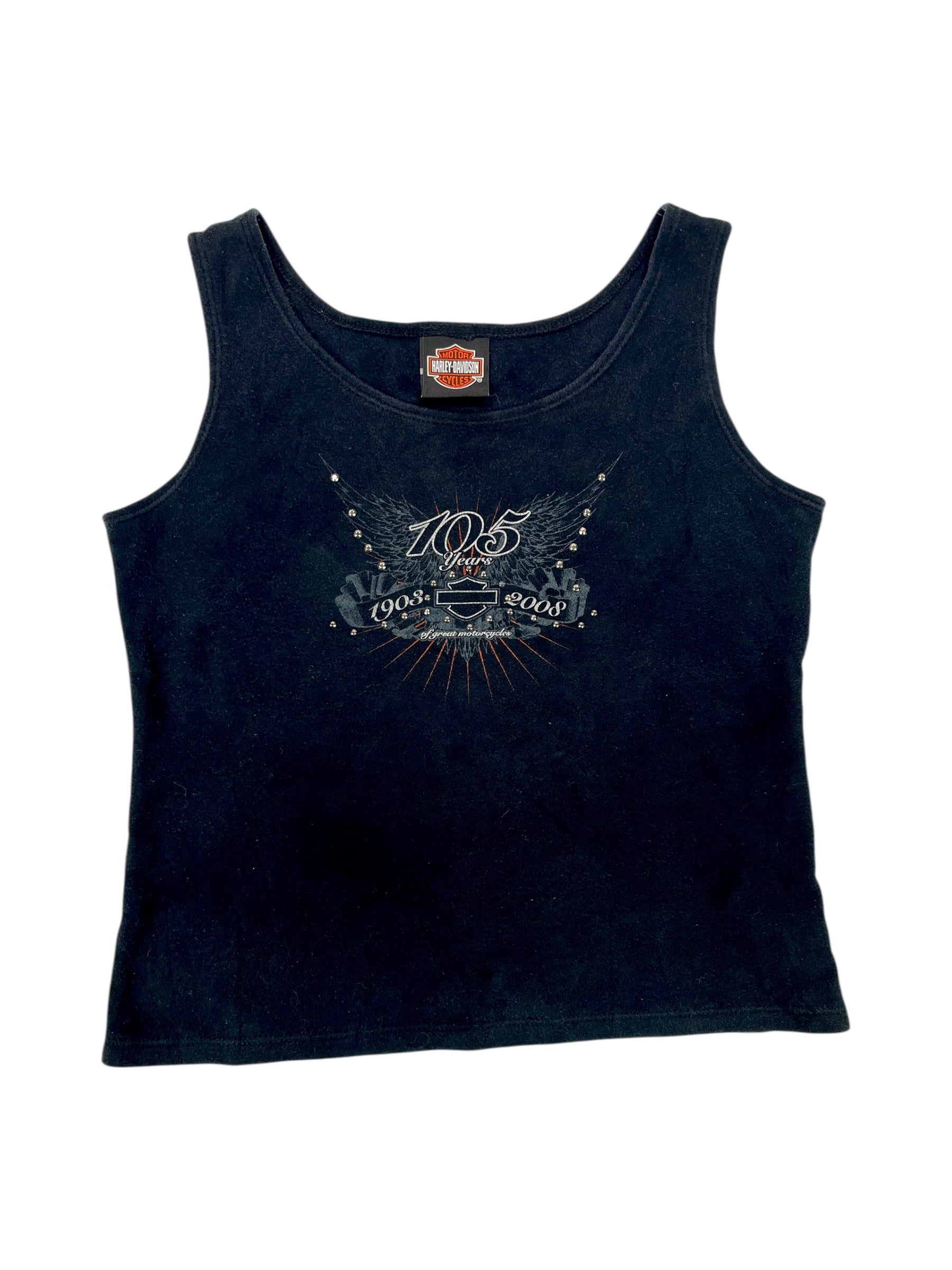 (M) Harley Davidson Embellished Tank Top
