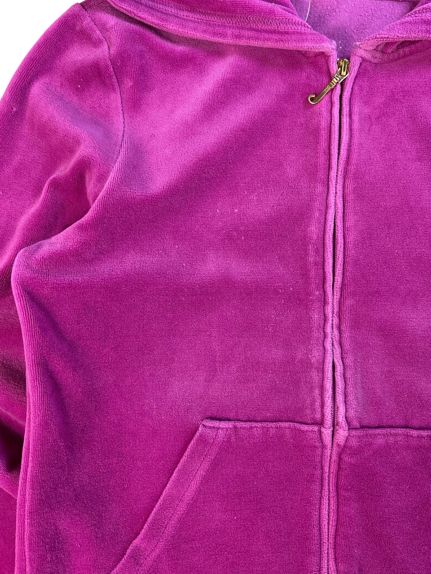 (S) Mulberry Embellished Juicy Couture Velour Zip-up Hoodie