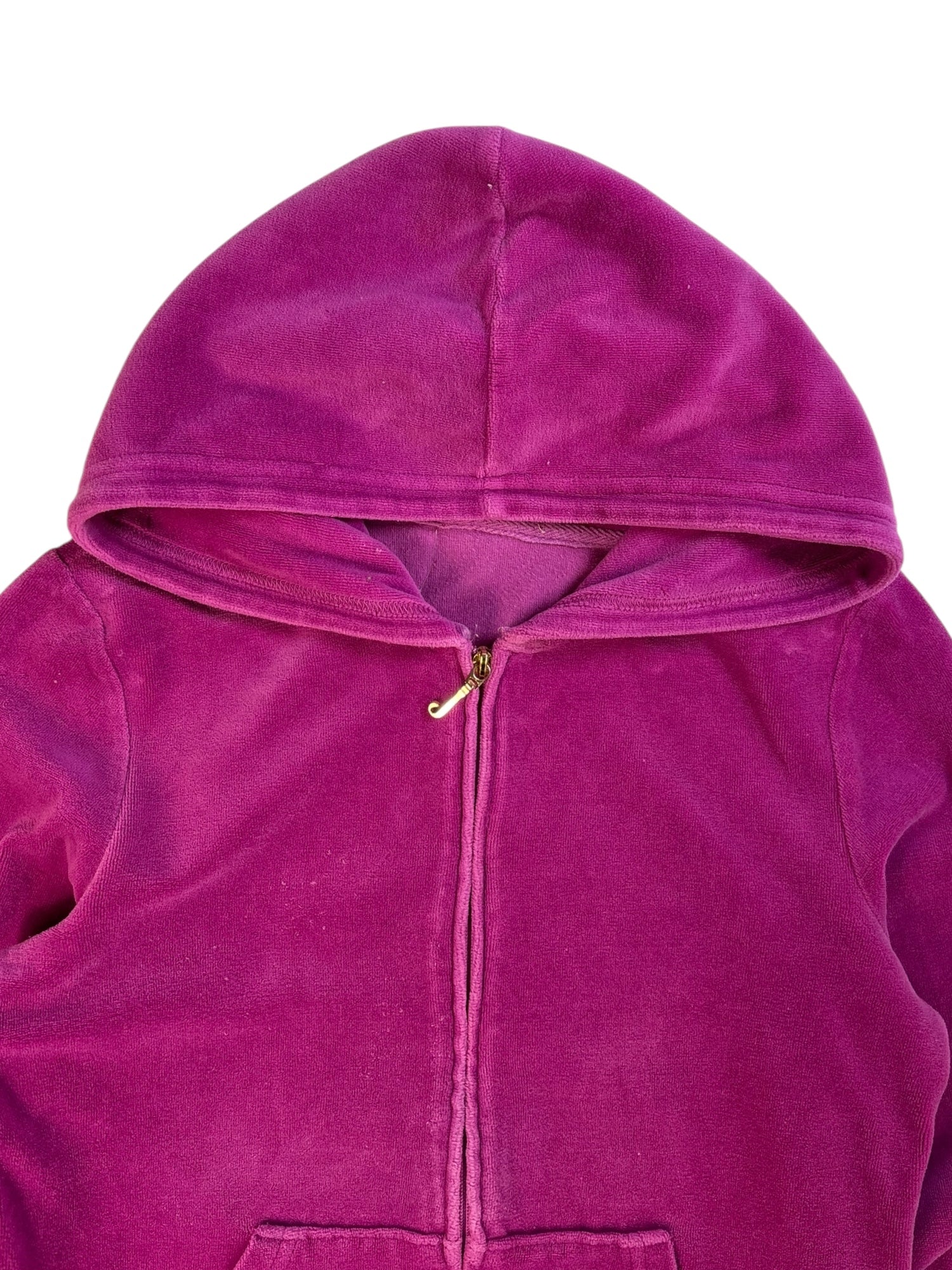 (S) Mulberry Embellished Juicy Couture Velour Zip-up Hoodie
