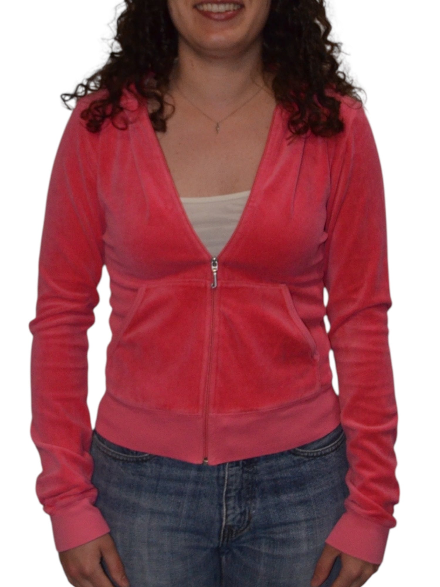 (S) Pink Juicy Couture Velour Zip Up Hoodie