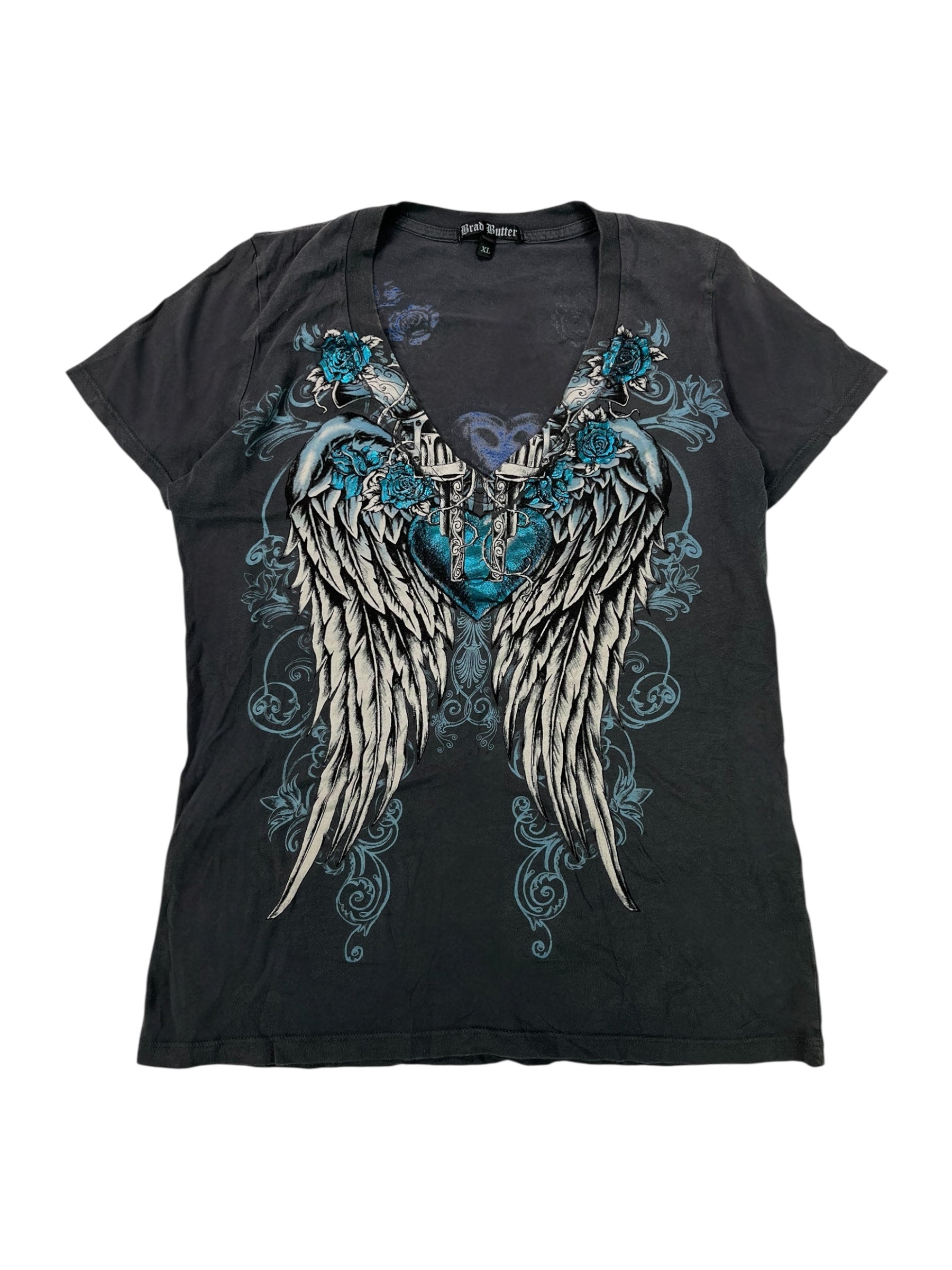 (M) Brad Butter V-neck Graphic Tee