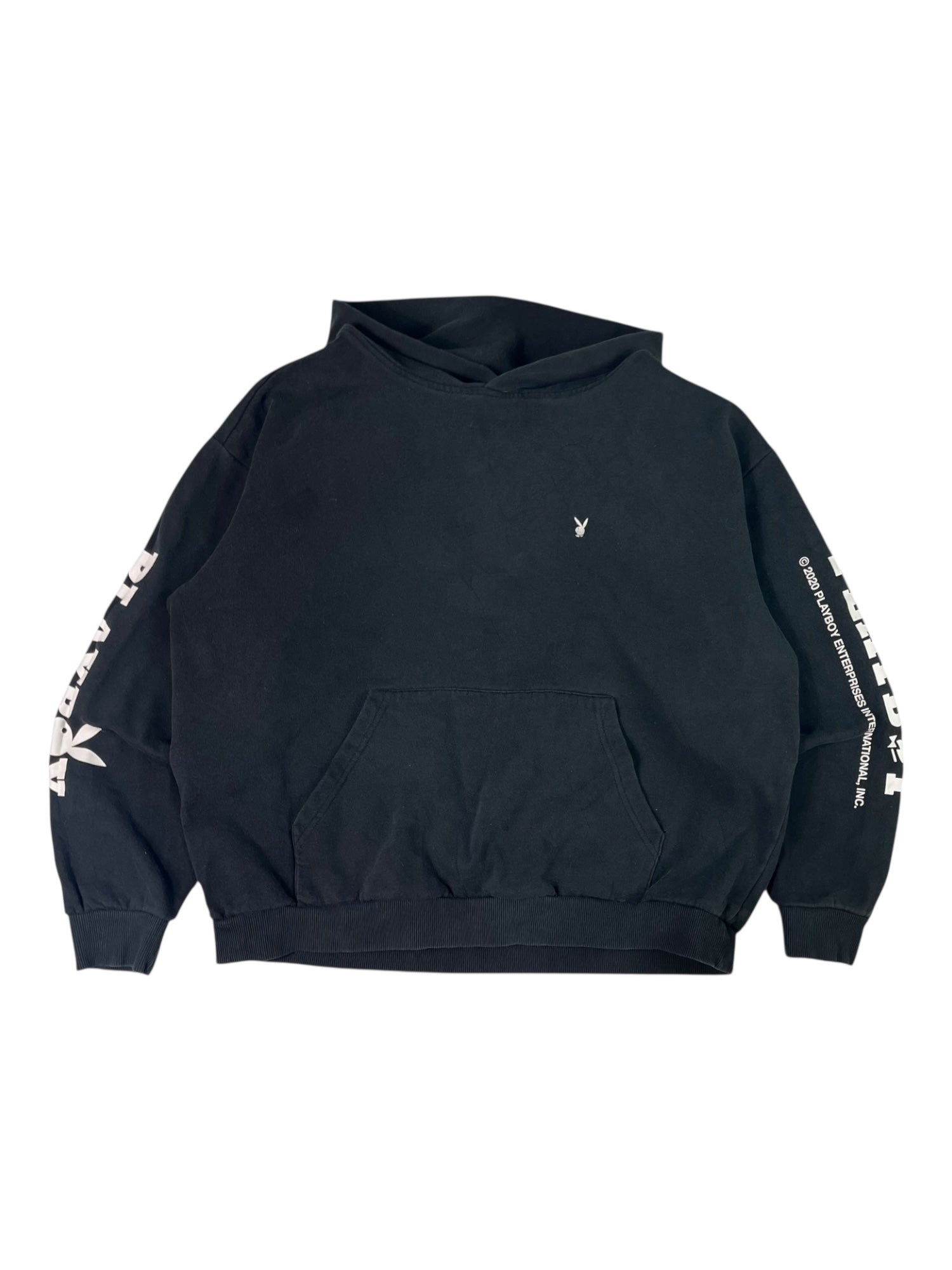 (L) Playboy Black Hoodie