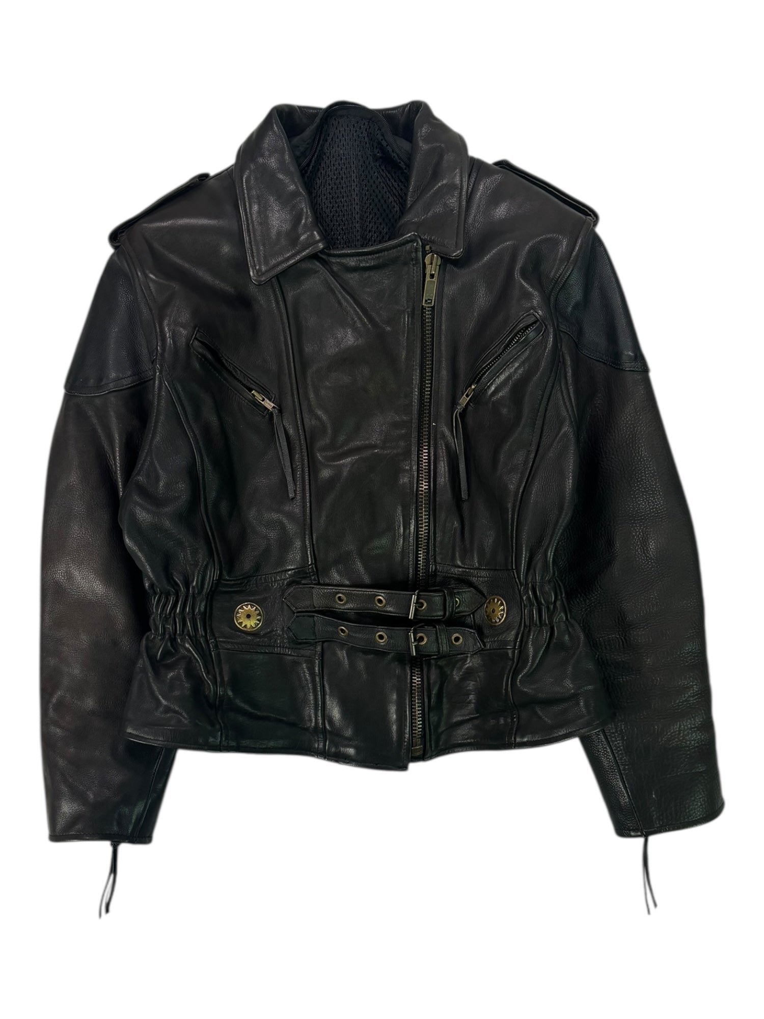 (M) Vintage Leather Motorcycle Jacket