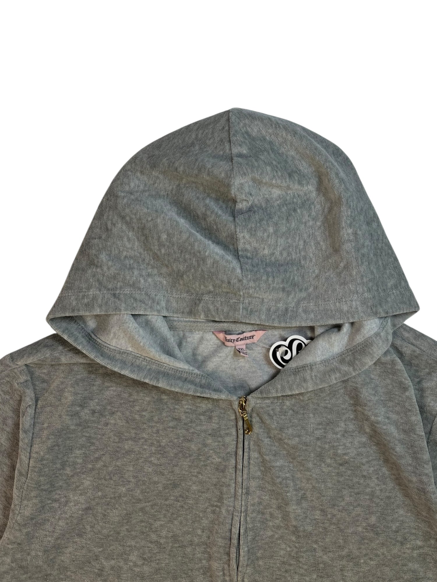 (XXL) Grey Embellished Juicy Couture Zip Up Hoodie