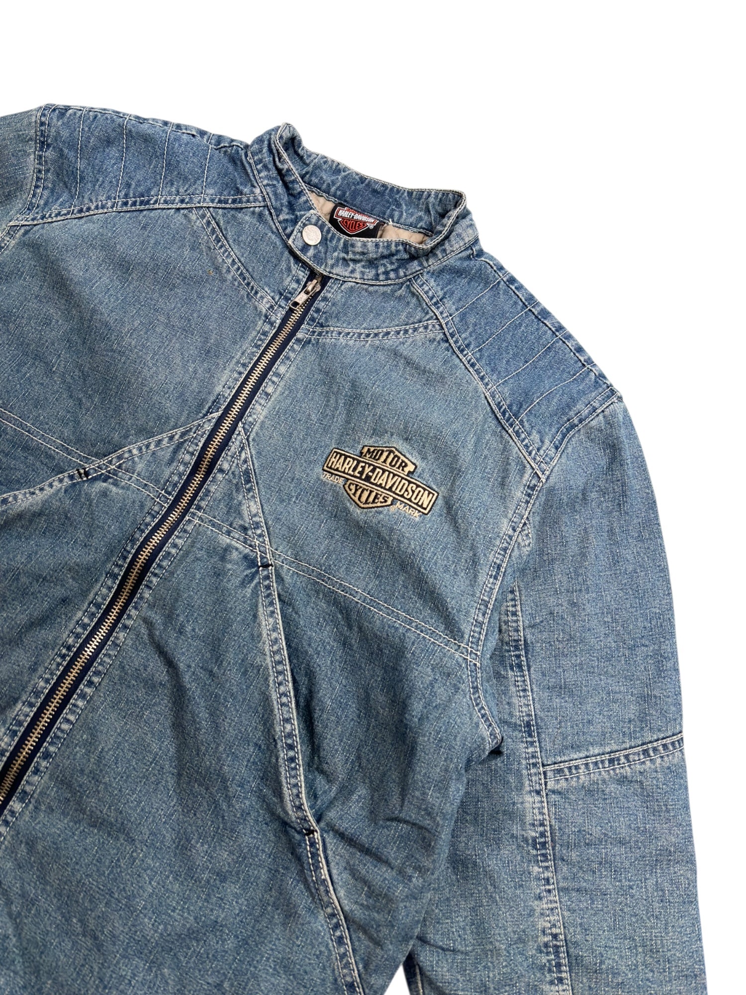 (M) Harley Davidson Denim Motorcycle Jacket