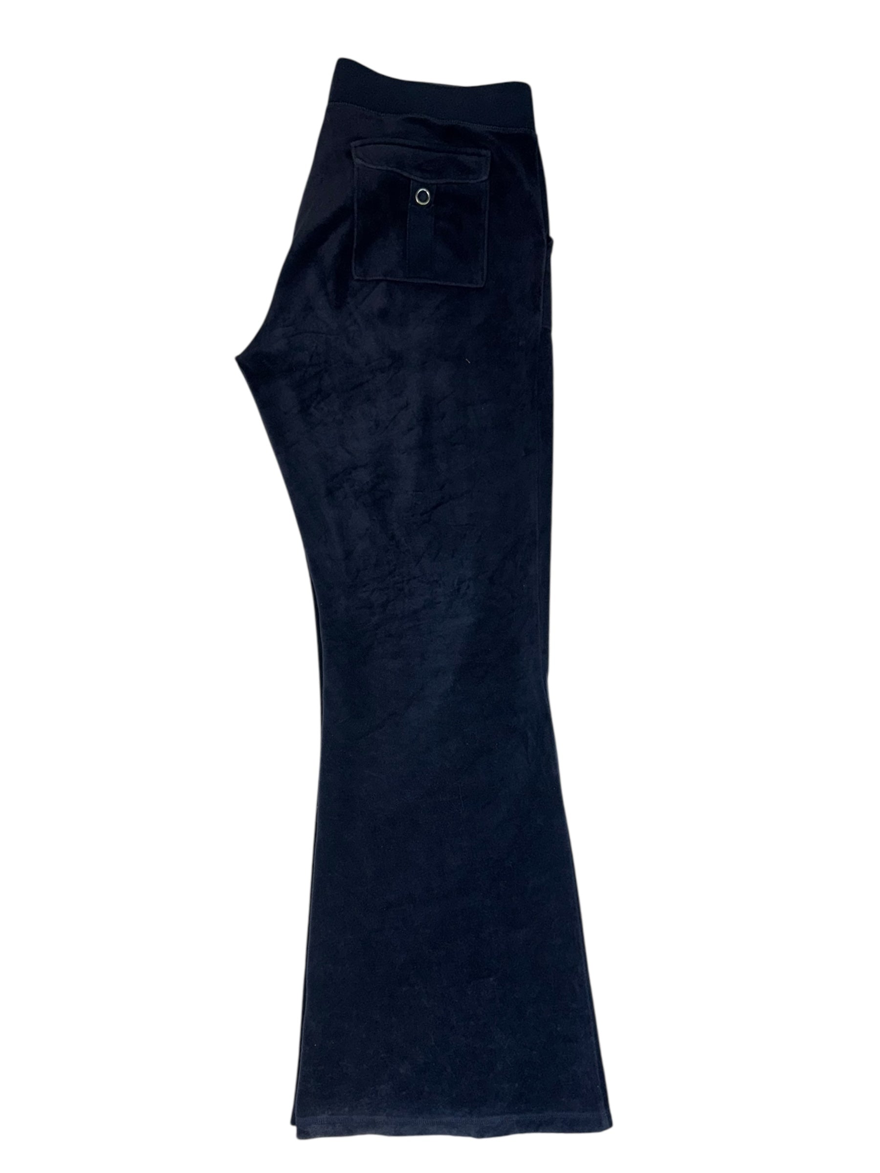 (M) Navy Blue Printed Juicy Couture Velour Pants