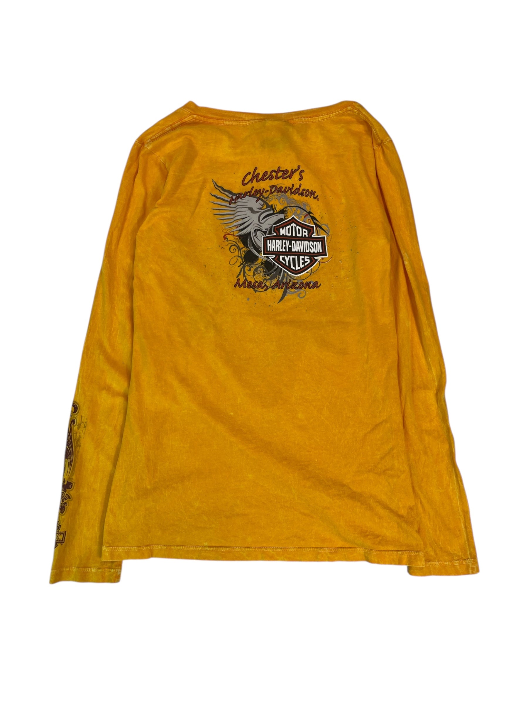 (M) Harley Davidson Yellow Long Sleeve
