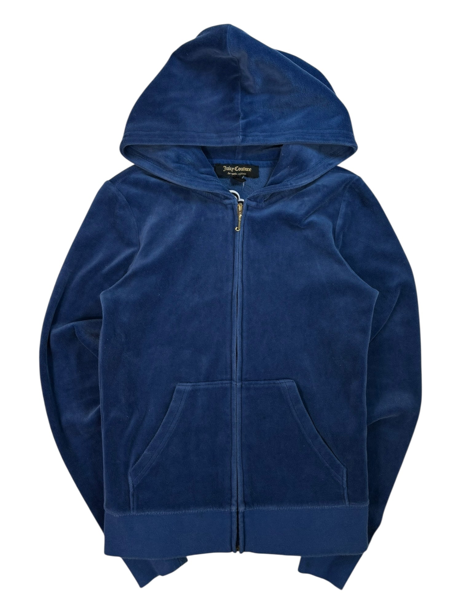 (S) Blue Sequinned Juicy Couture Velour Zip-up Hoodie