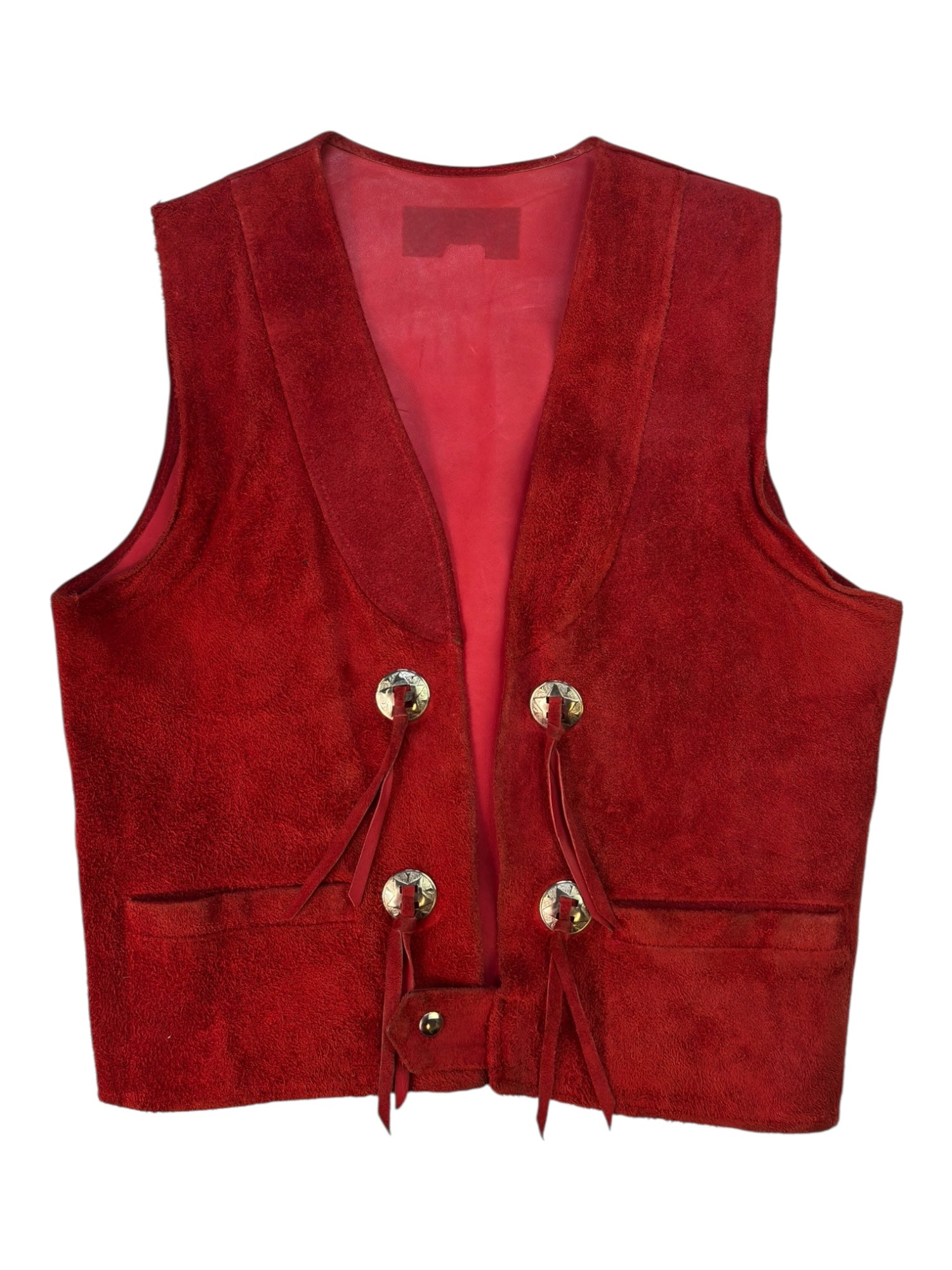 (L) Red Leather Vest