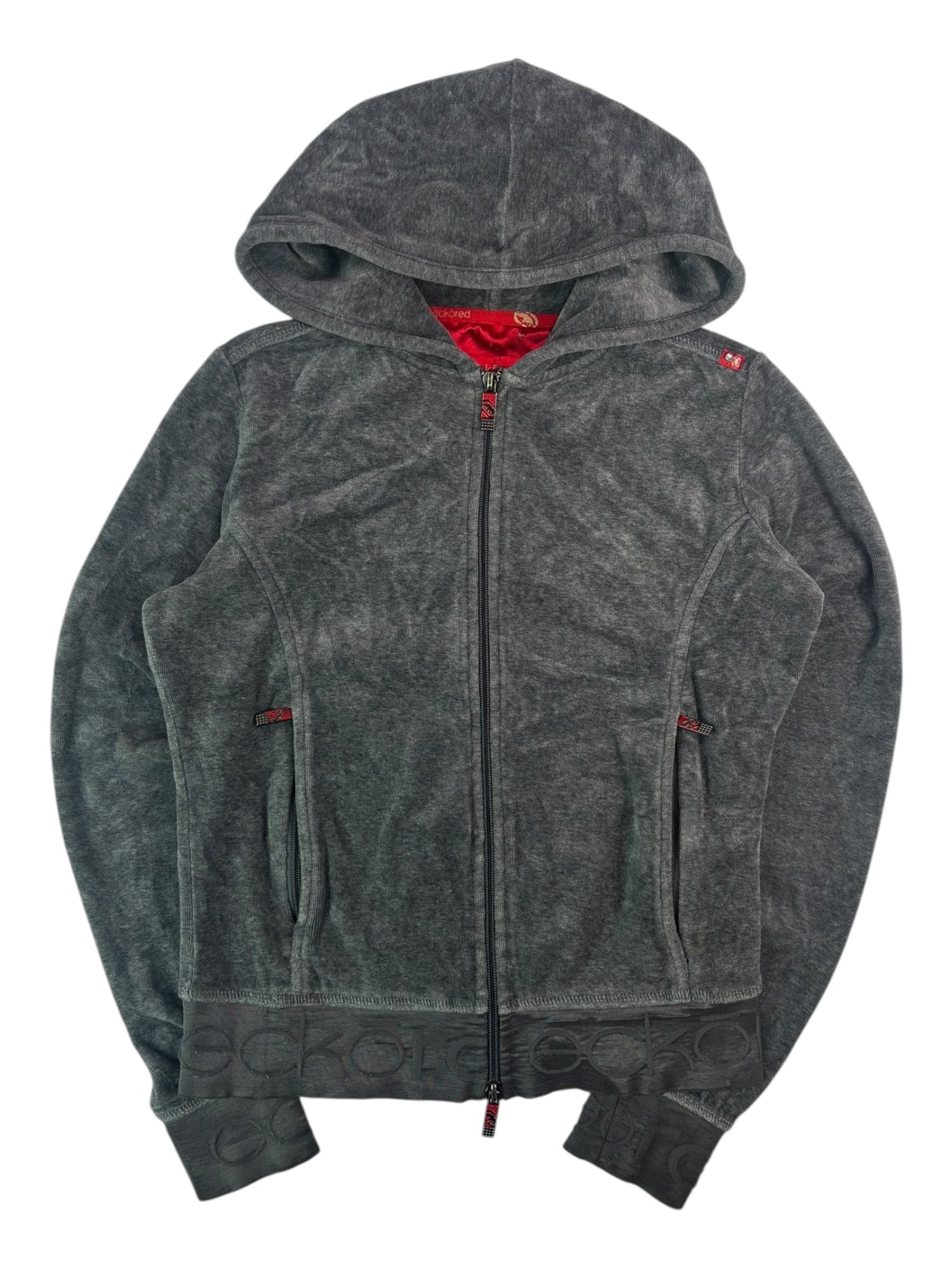 (S) eckored Velour Zip-up Hoodie