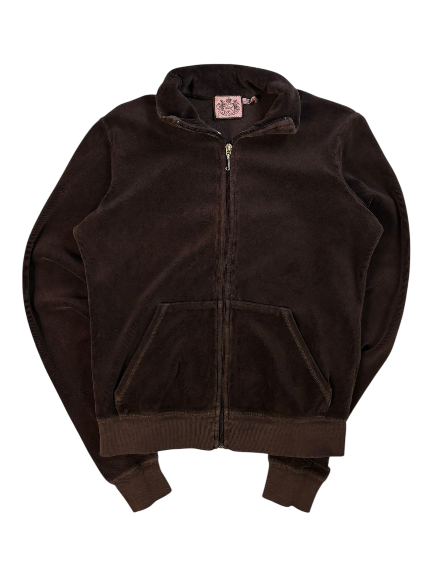 (S) Brown Juicy Couture Velour Zip-up Hoodie