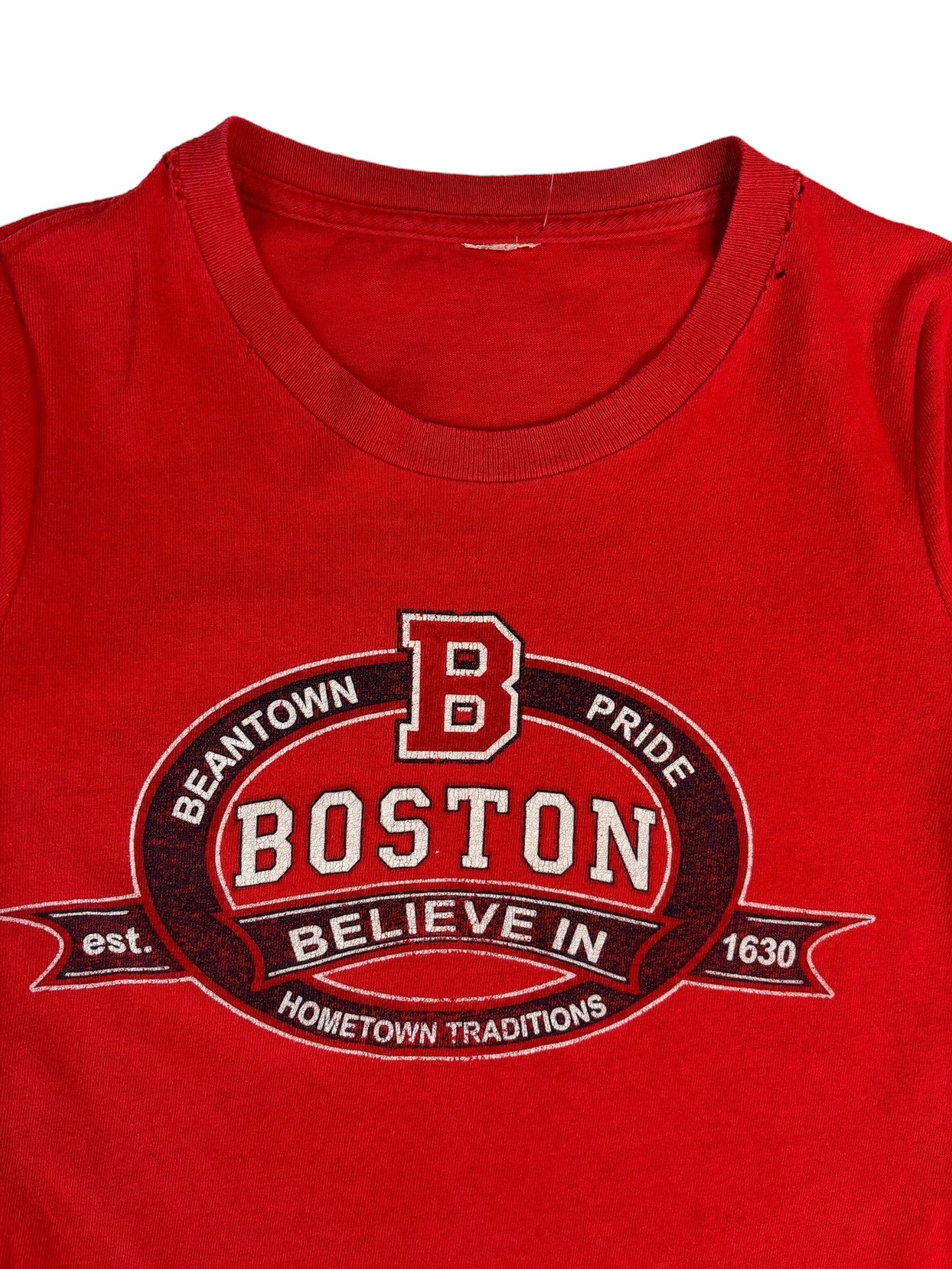 (S) Red Boston Beantown Pride Baby Tee