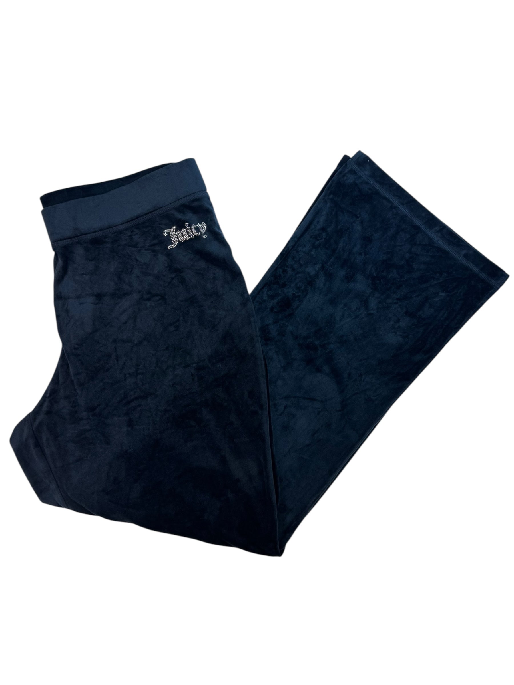 (XL) Midnight Blue Embellished Juicy Couture Velour Pants