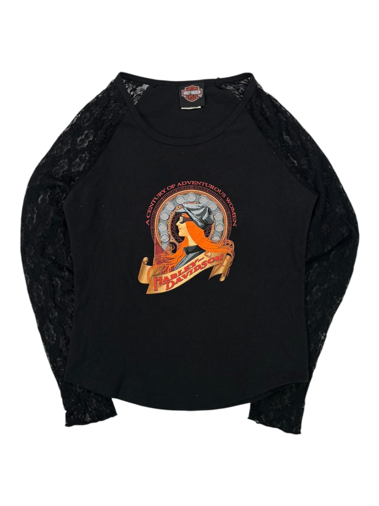 (M) Harley Davidson Lace Long Sleeve