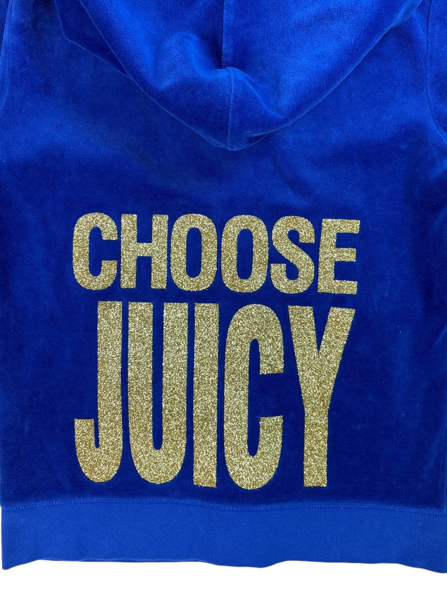 (M) Blue Juicy Couture Velour Zip Up Hoodie