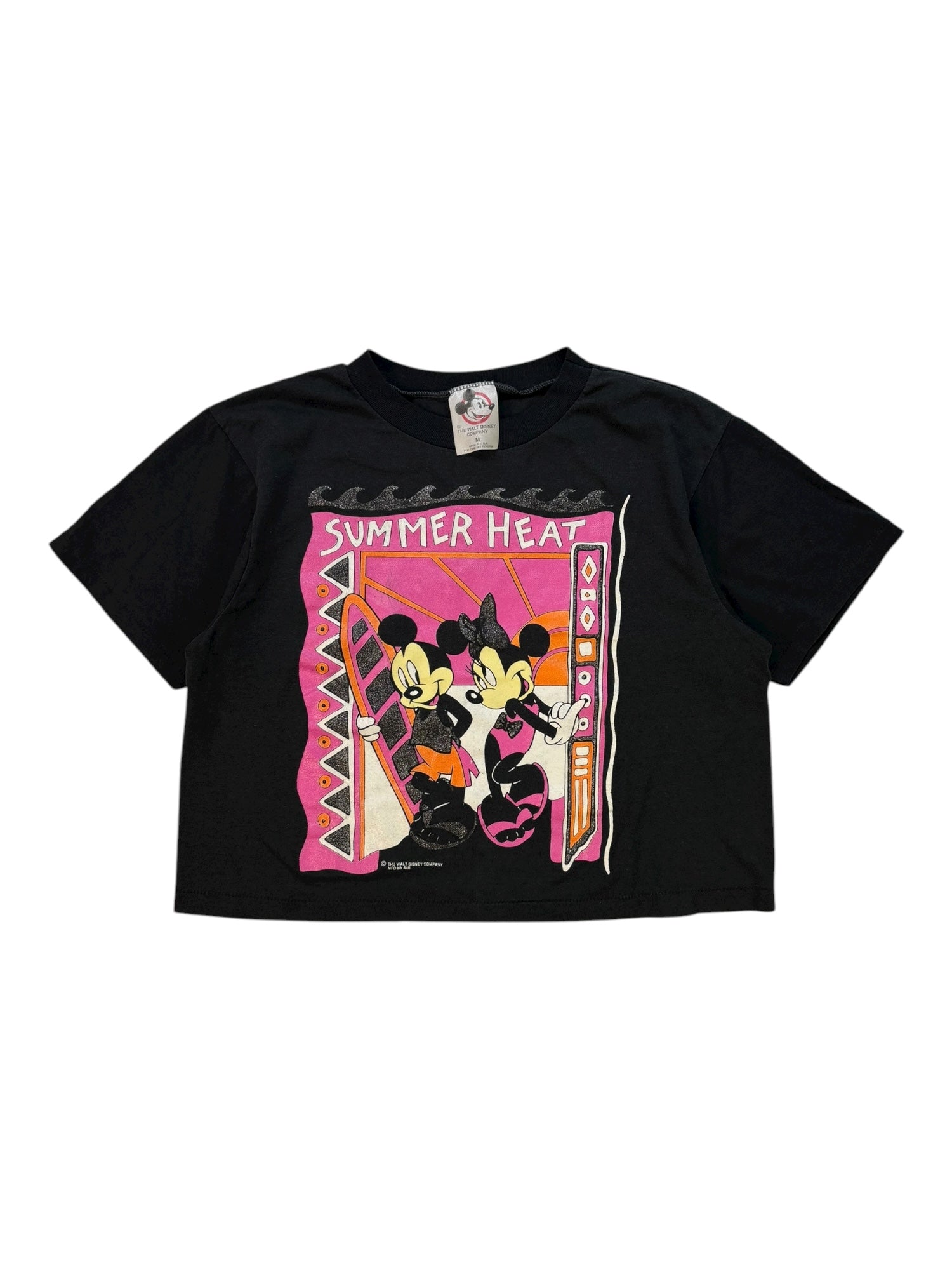 (M) Cropped 90's Mickey & Minnie Tee