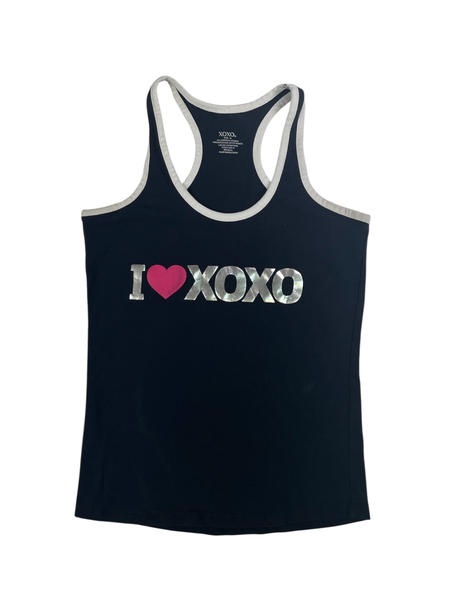 (M) Black I Heart XOXO Tank