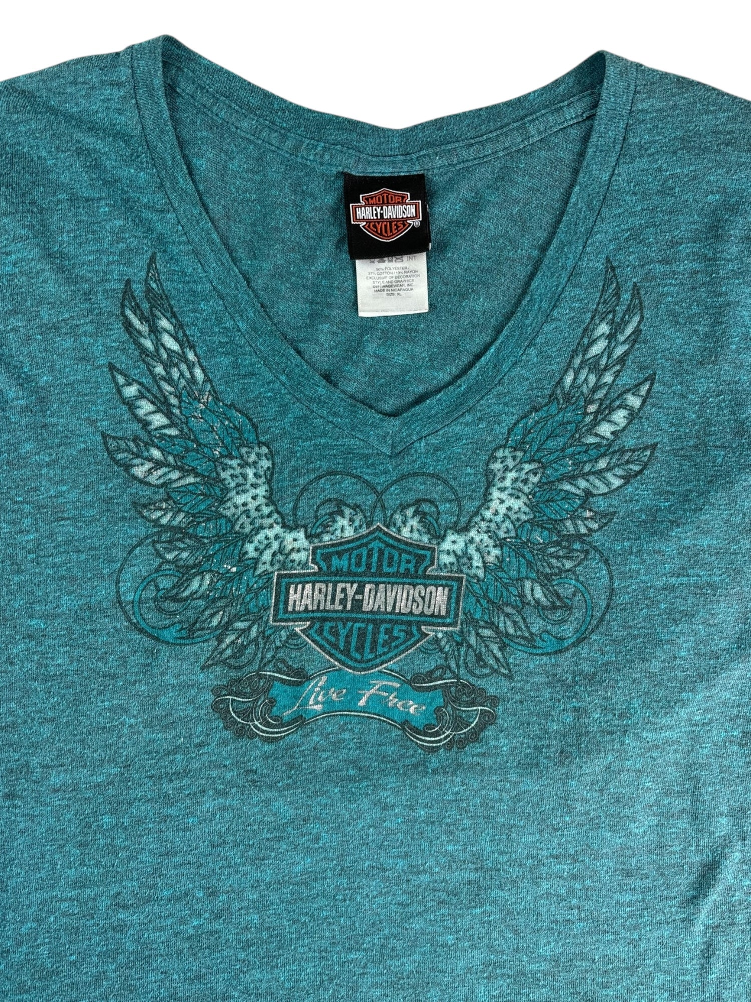 (XL) Los Angeles Harley Davidson Vneck Tee