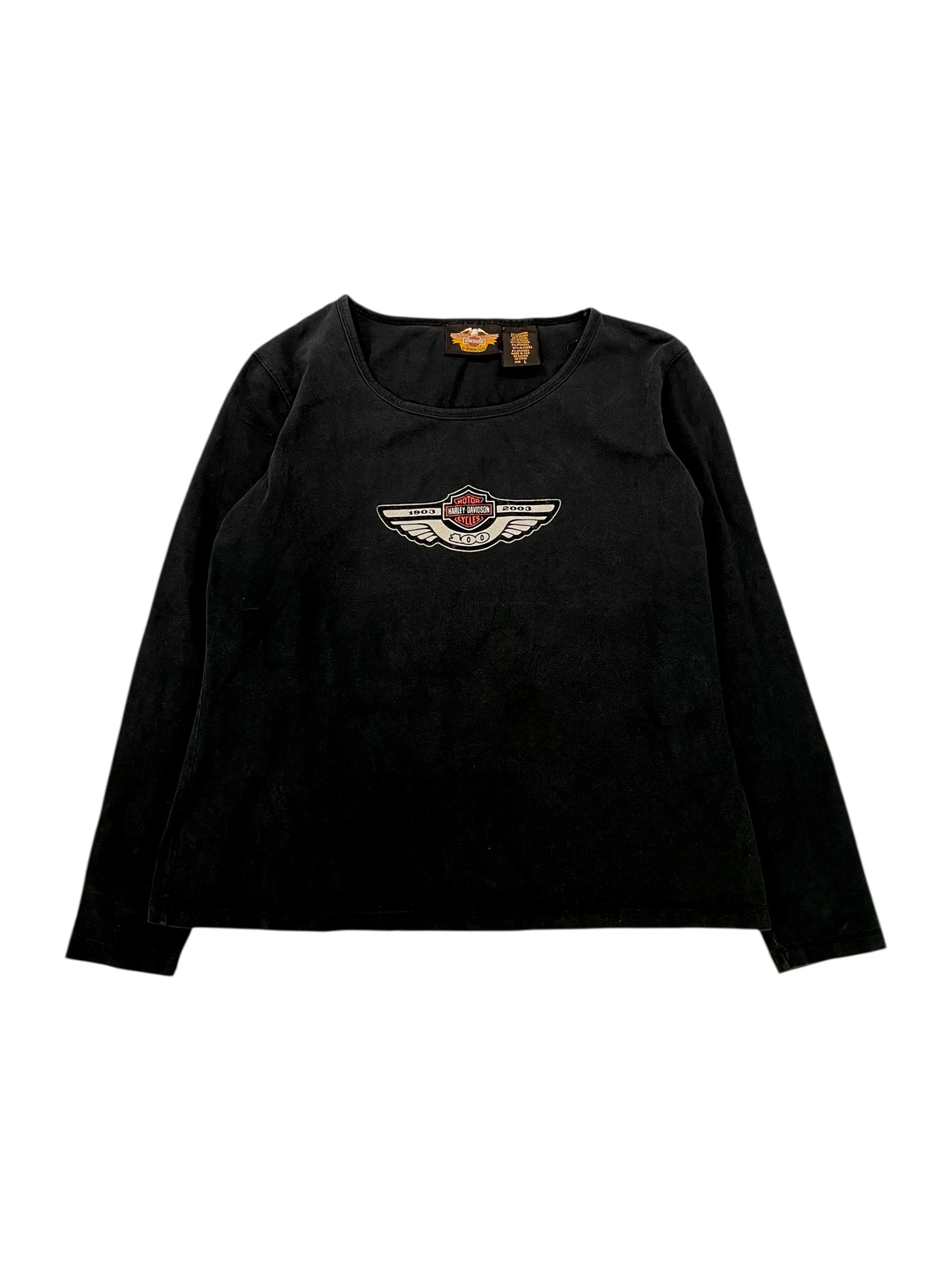 (L) Harley Davidson Long Sleeve Black