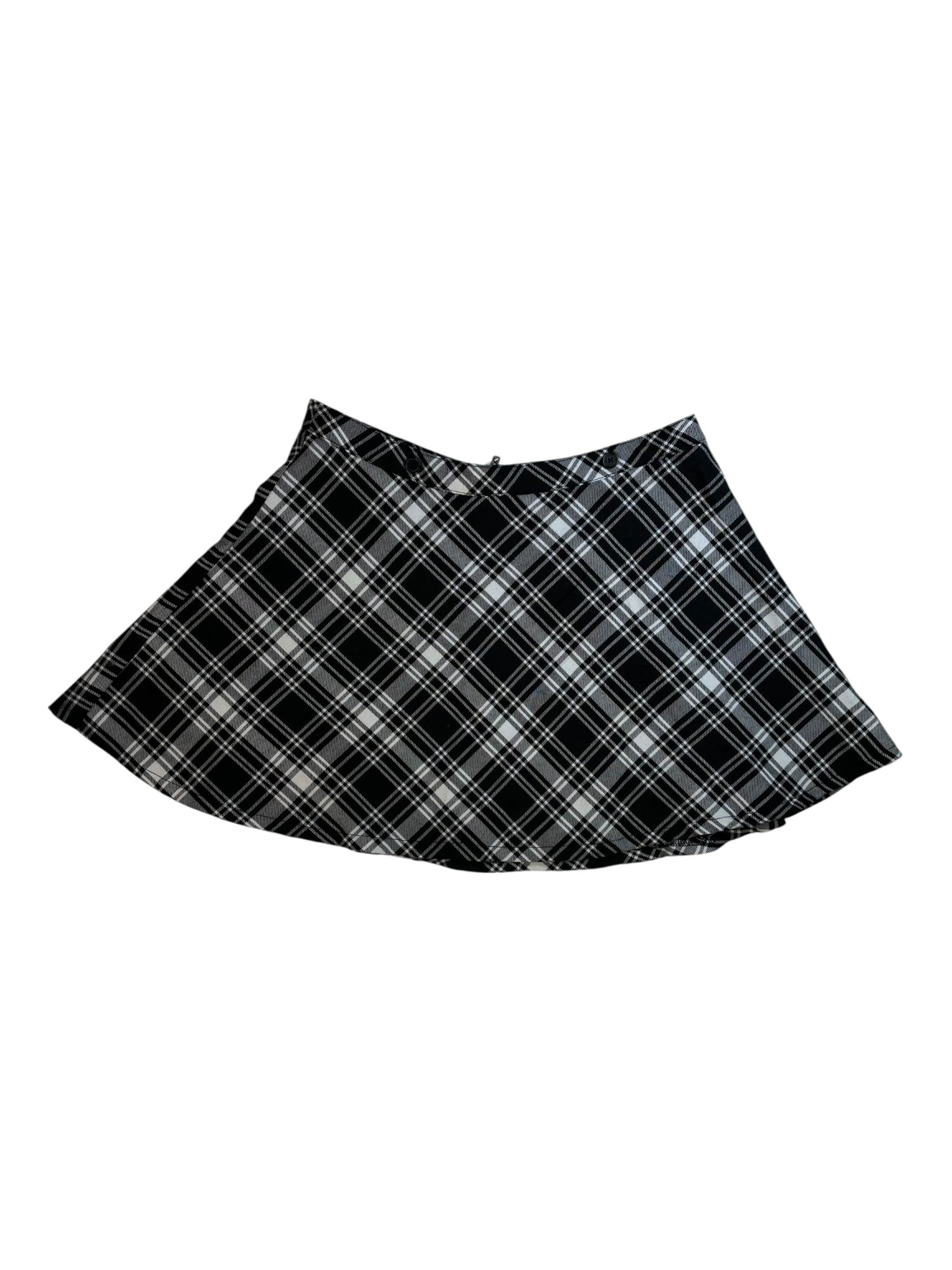(M) TRIPP nyc Black Plaid Mini Skirt