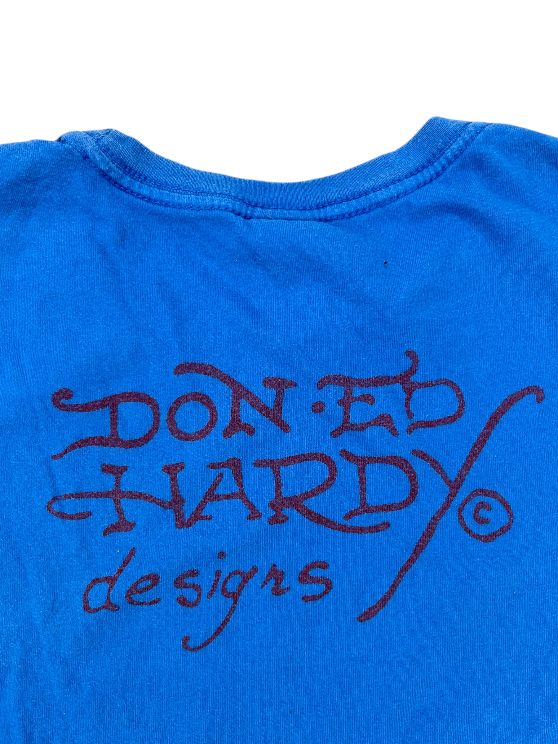 (M) Blue Ed Hardy Graphic Tee