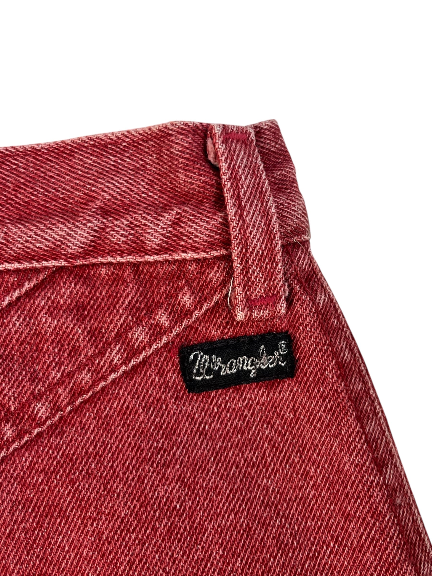 (26) Red Wrangler Denim Midi Skirt