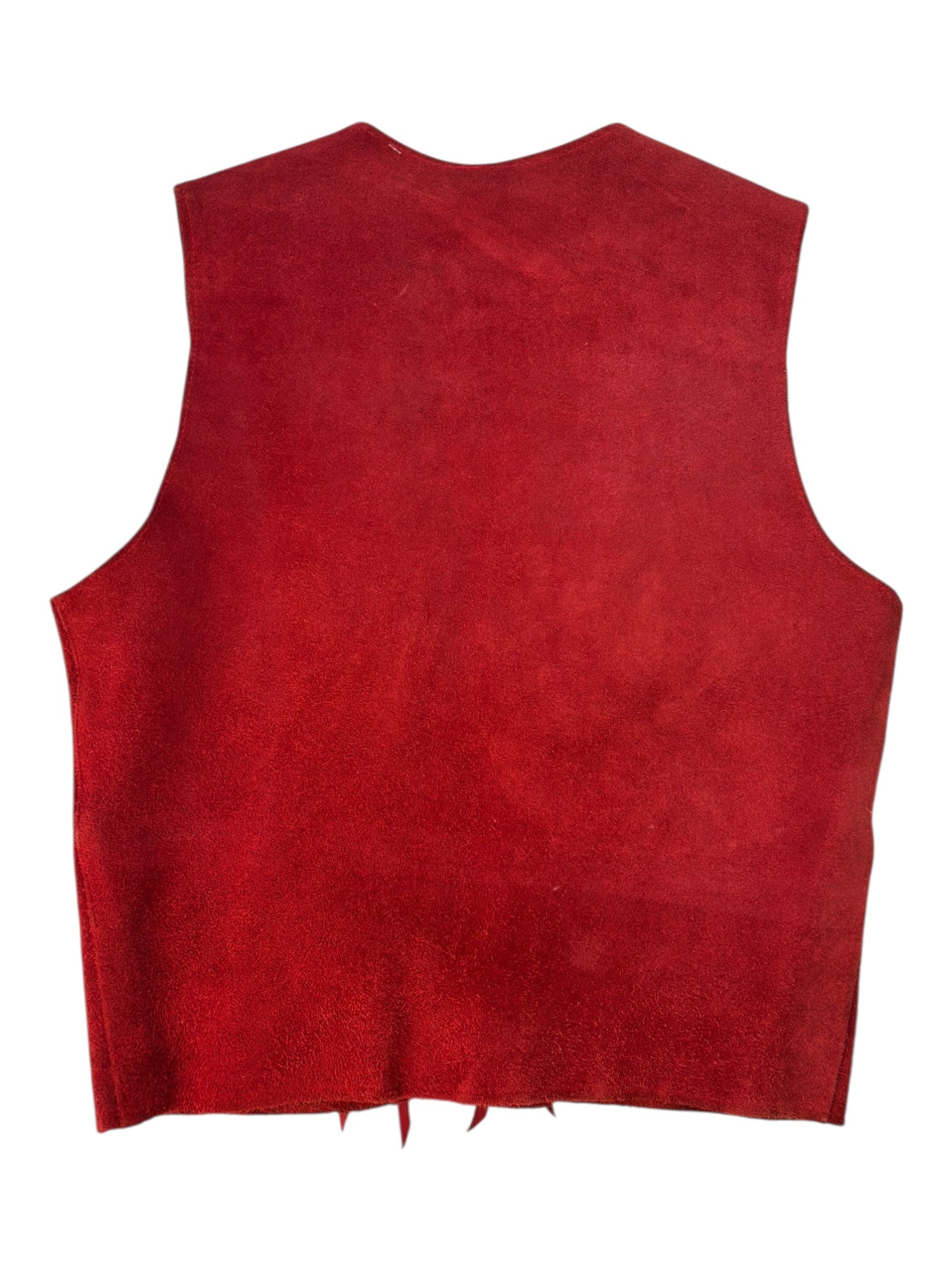 (L) Red Leather Vest